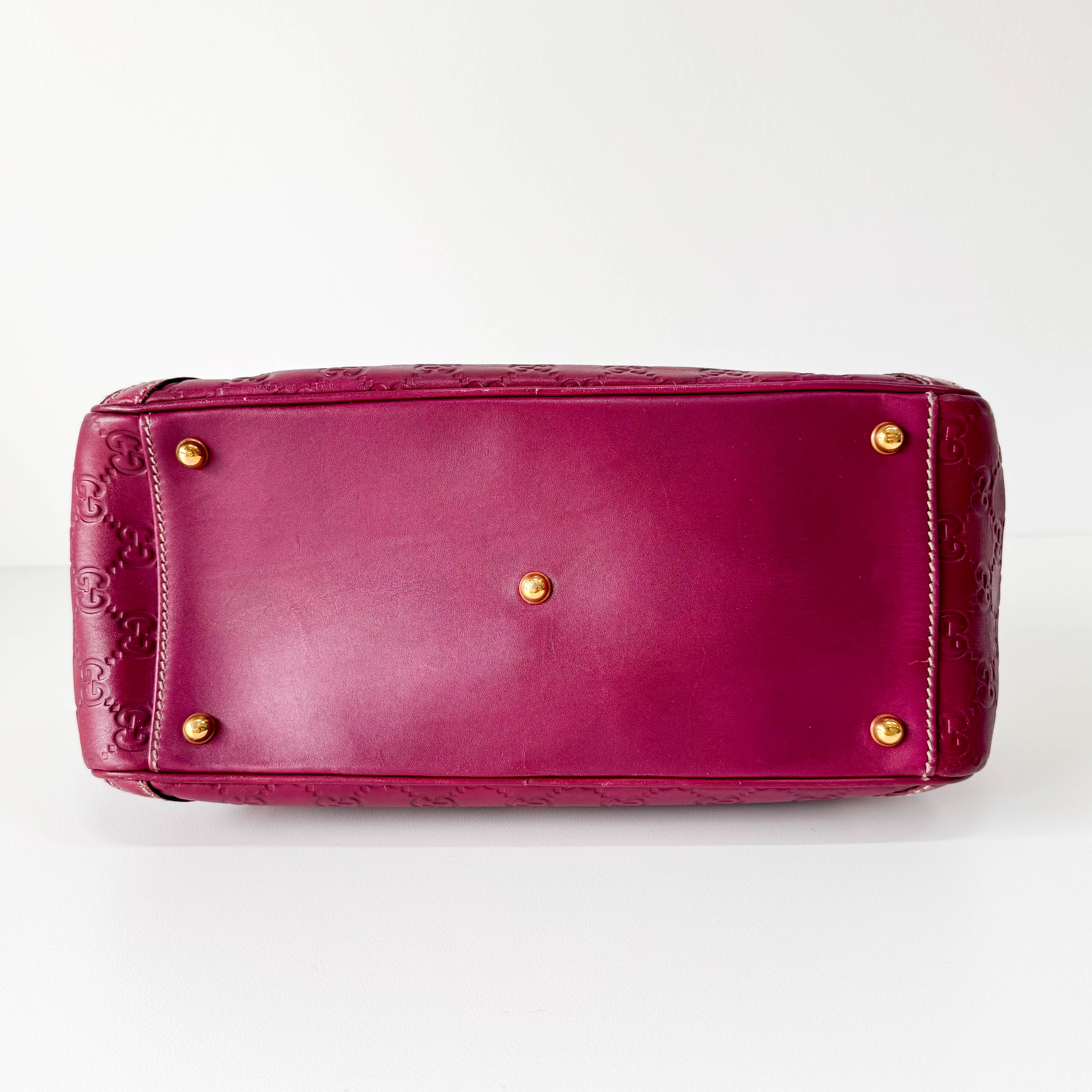 Leather Burgundy Horsebit Shoulder Bag