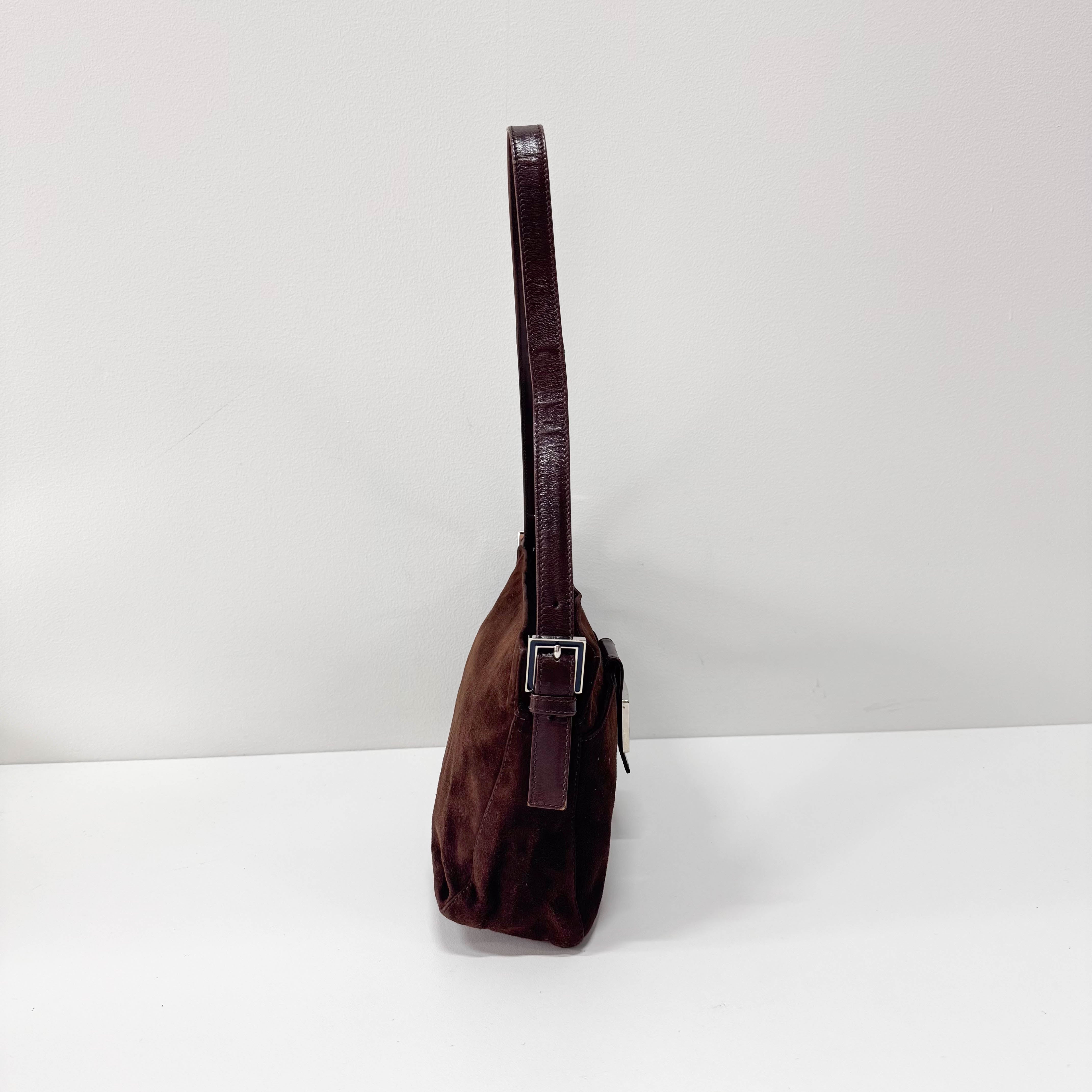 Brown Suede Shoulder Bag