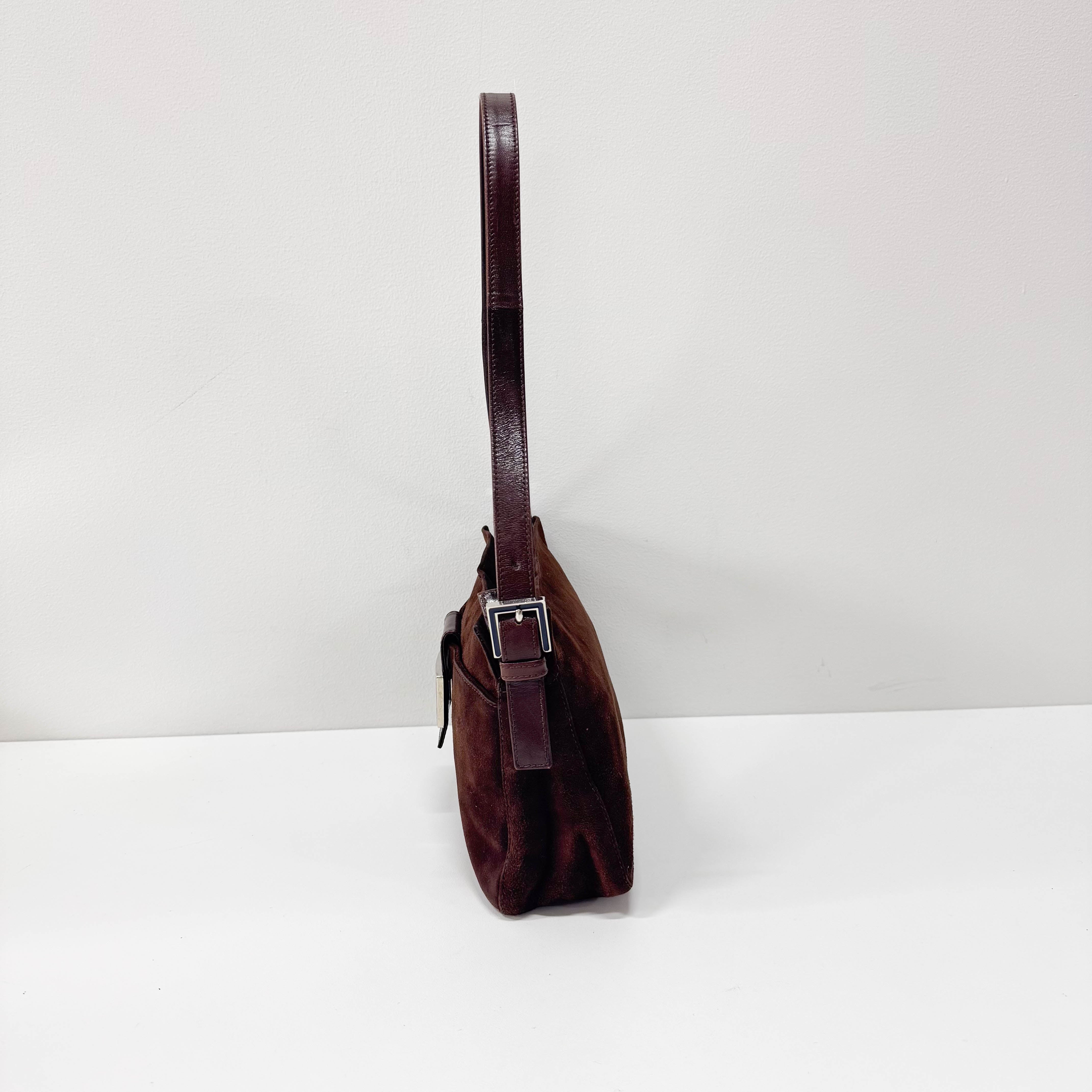 Brown Suede Shoulder Bag