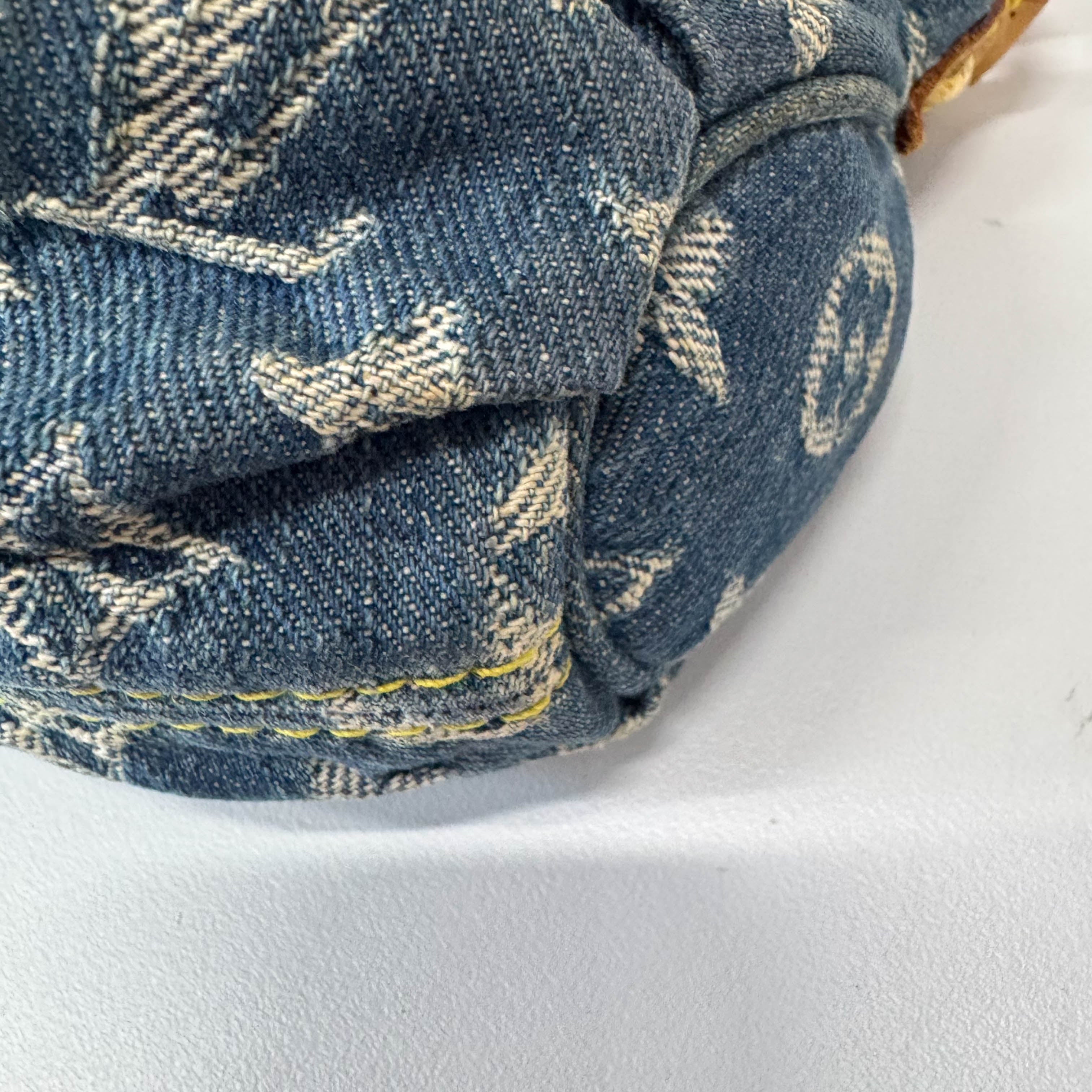 Mini Pleaty Blue Denim Bag