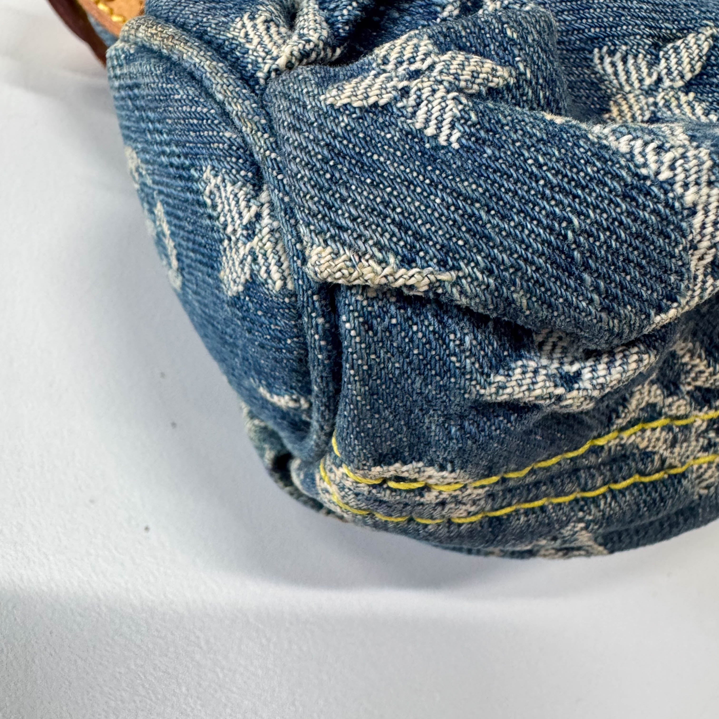 Mini Pleaty Blue Denim Bag