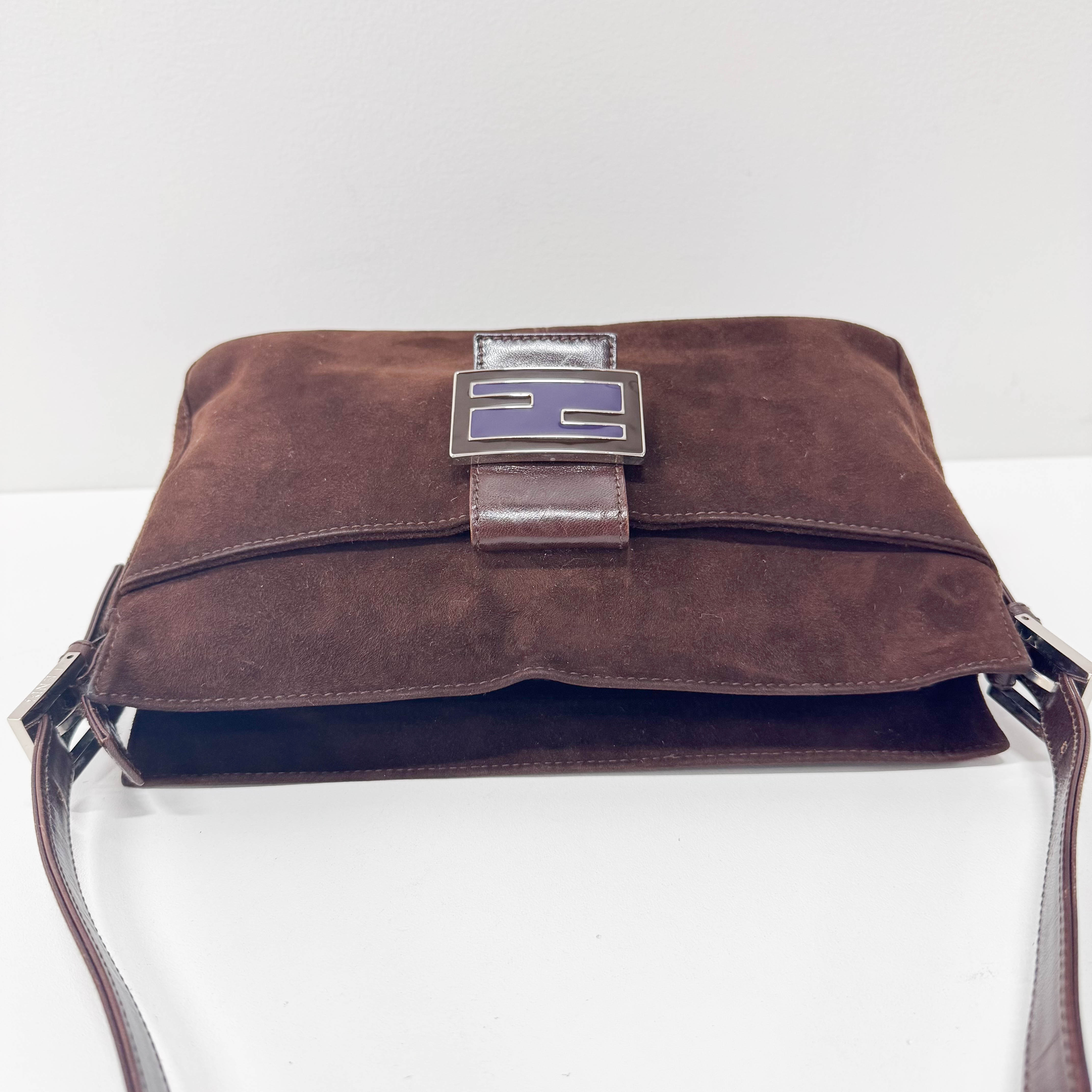 Brown Suede Shoulder Bag