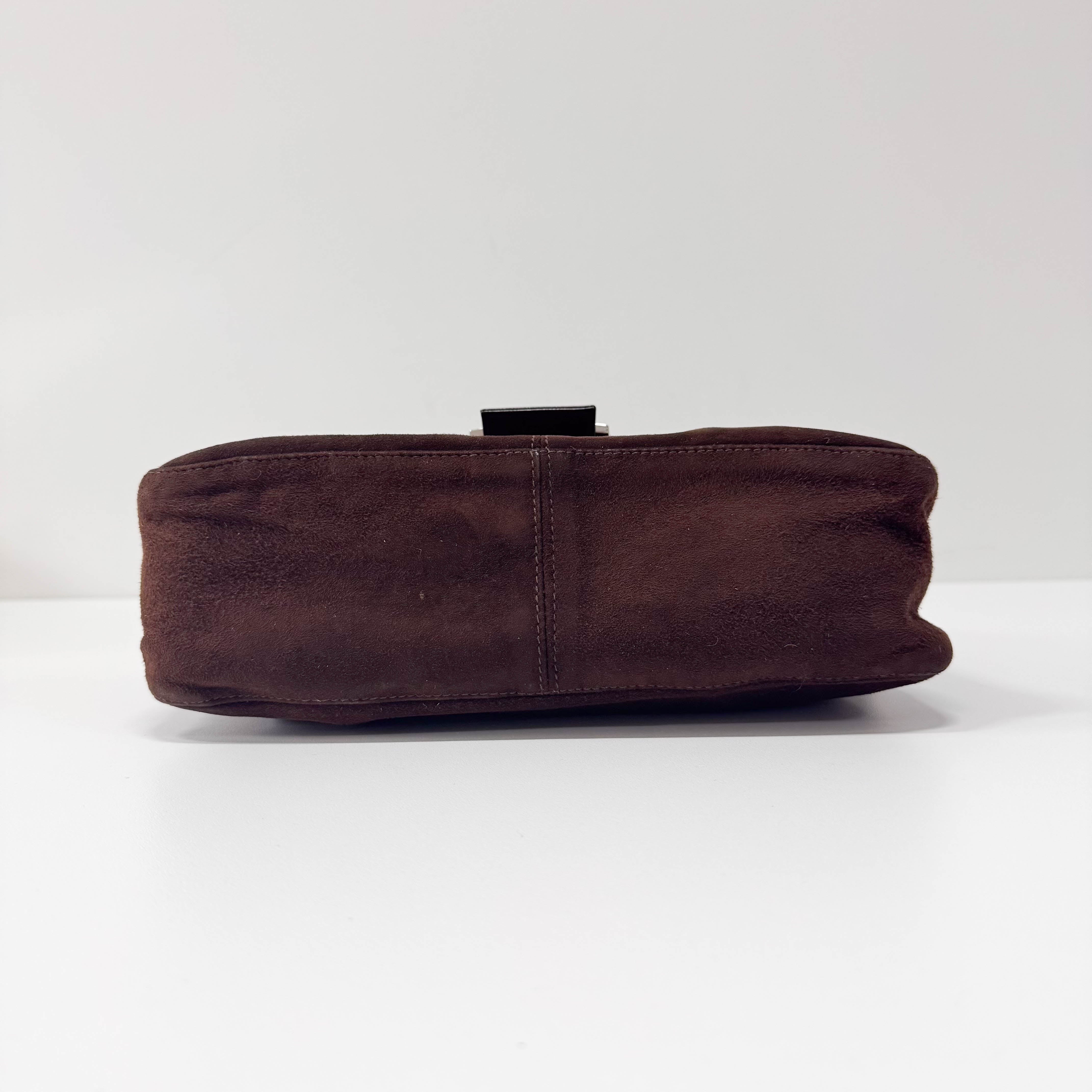 Brown Suede Shoulder Bag