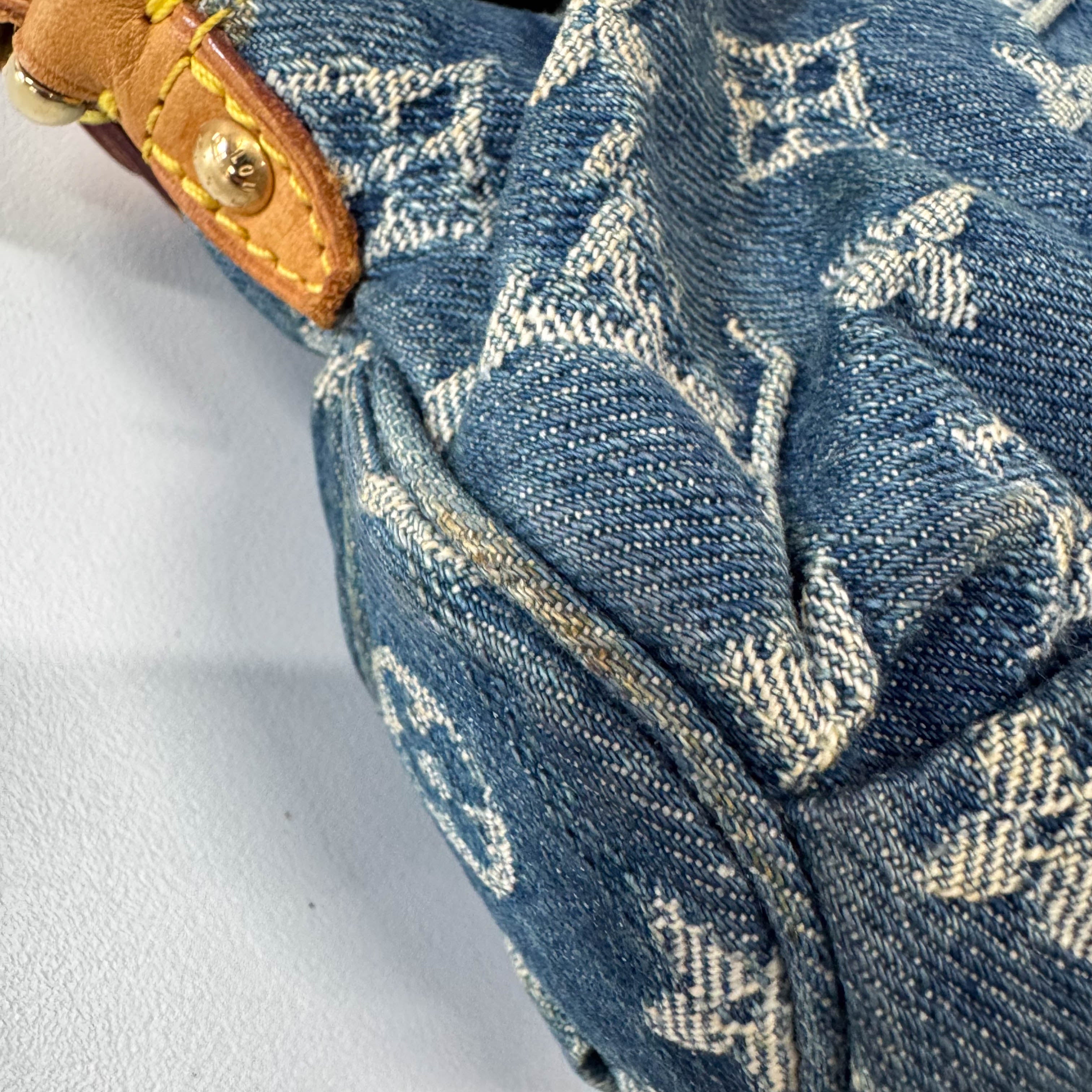 Mini Pleaty Blue Denim Bag