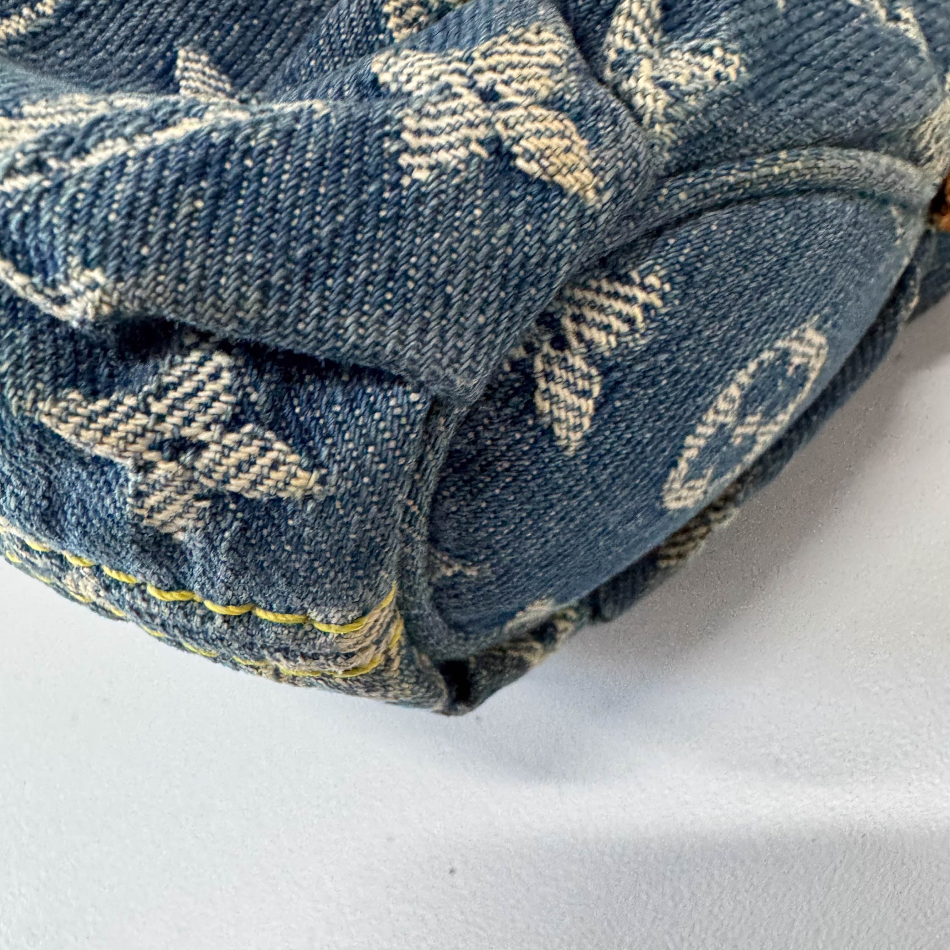 Mini Pleaty Blue Denim Bag