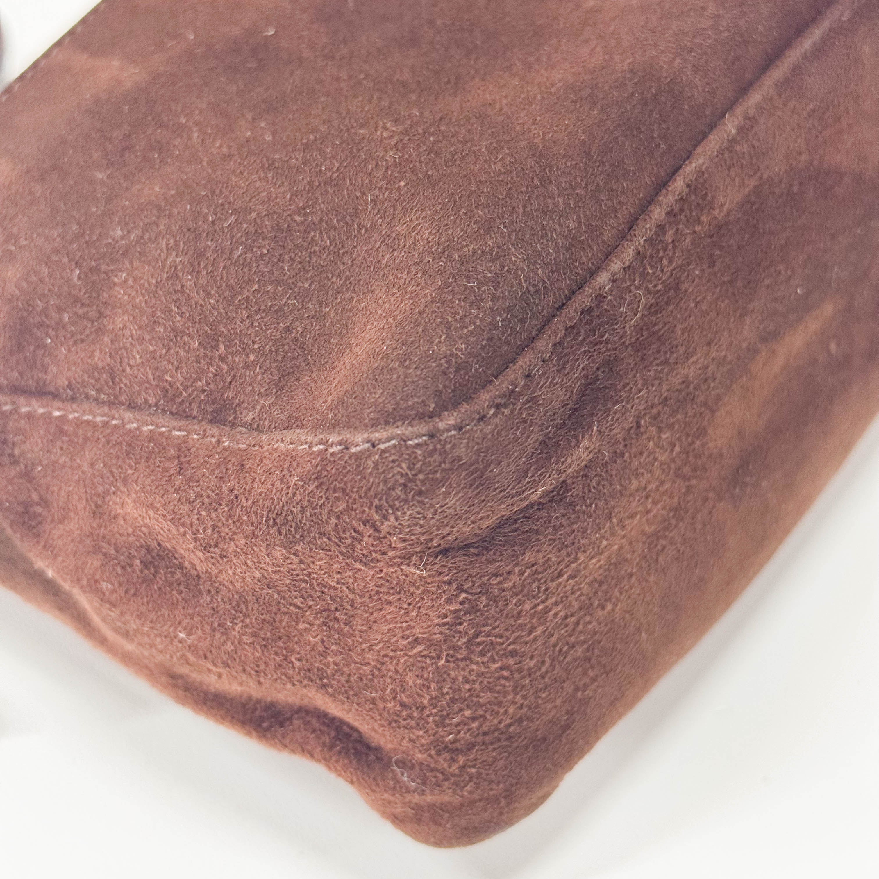 Brown Suede Shoulder Bag