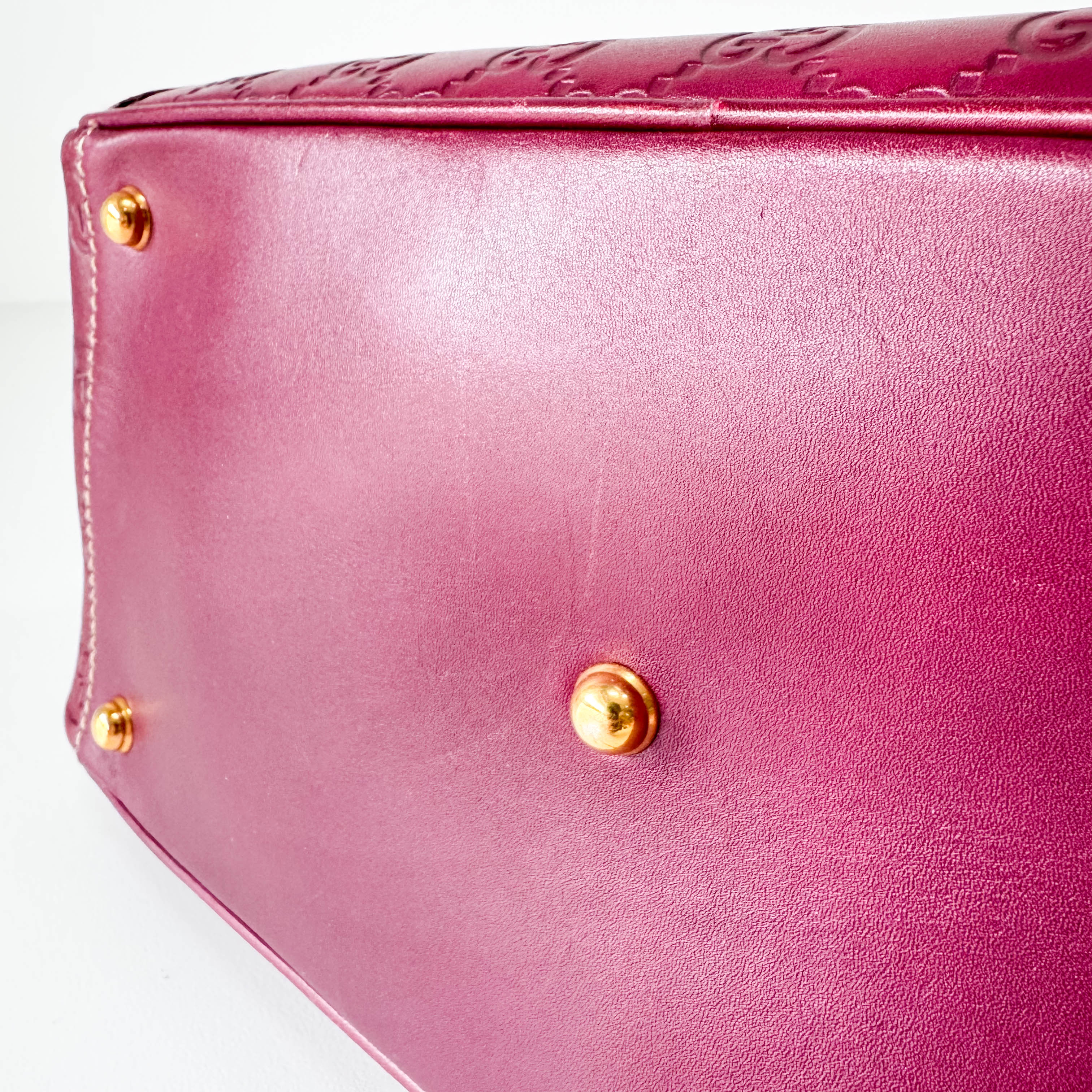 Leather Burgundy Horsebit Shoulder Bag