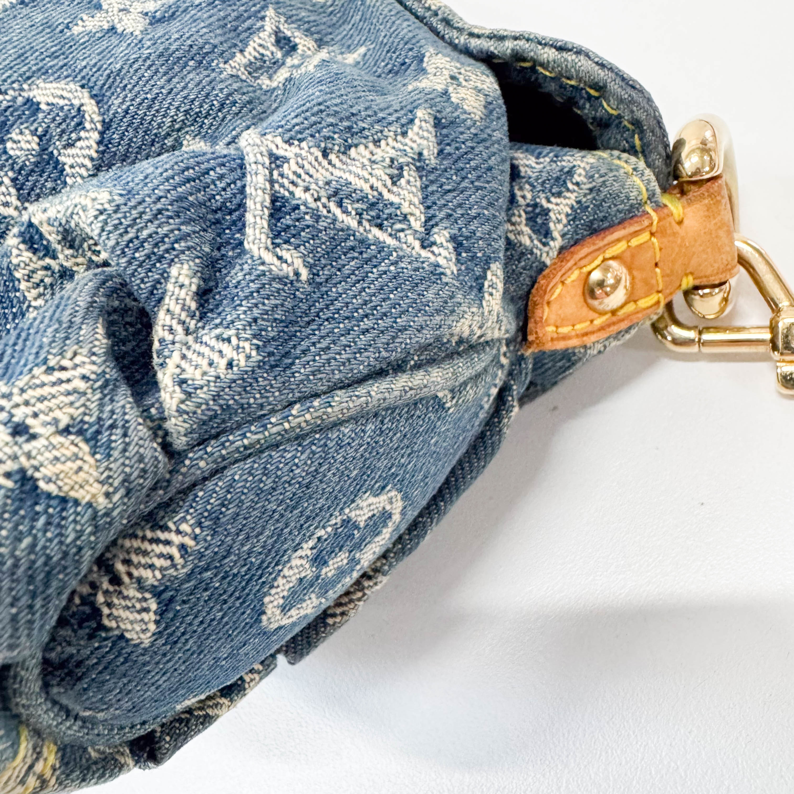 Mini Pleaty Blue Denim Bag