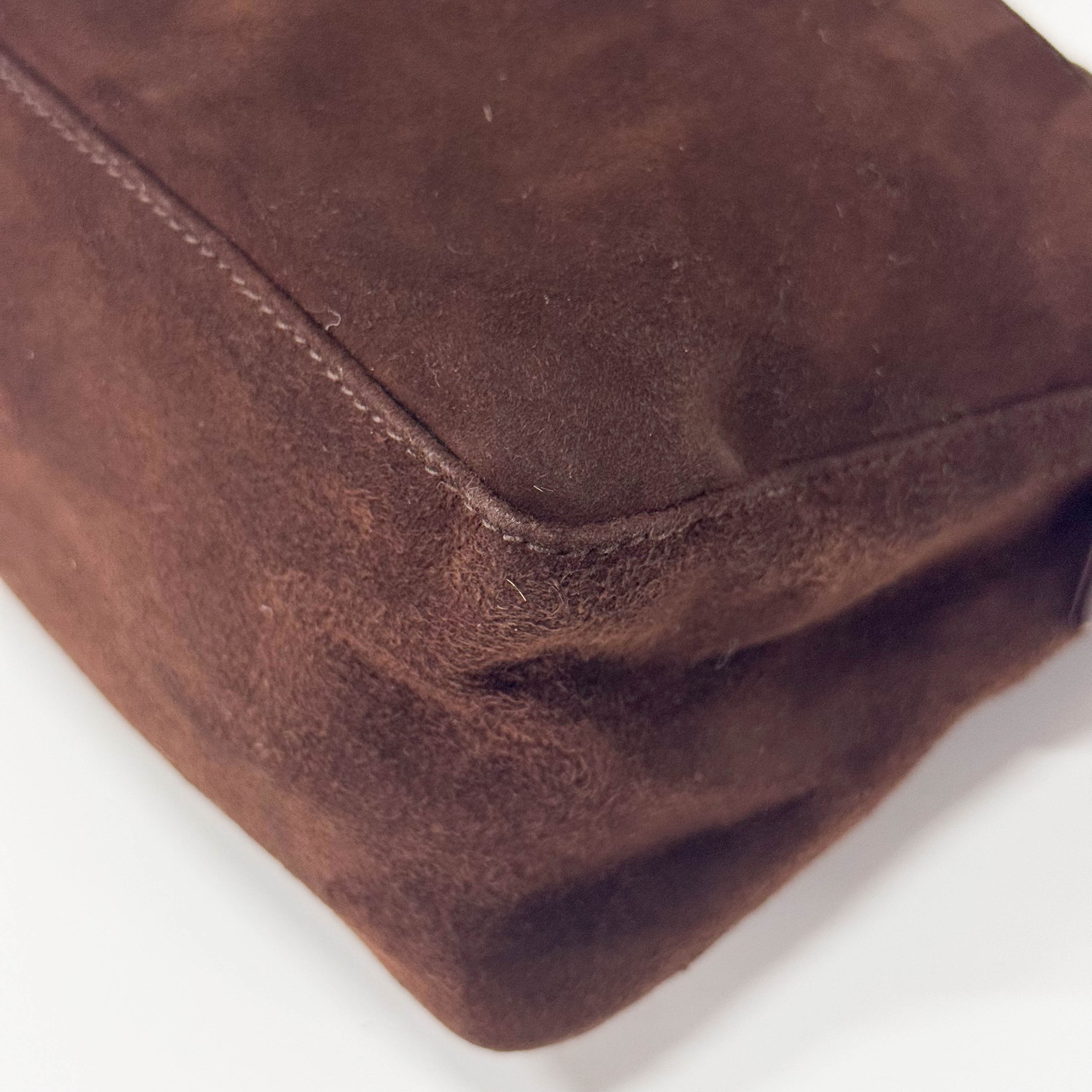 Brown Suede Shoulder Bag