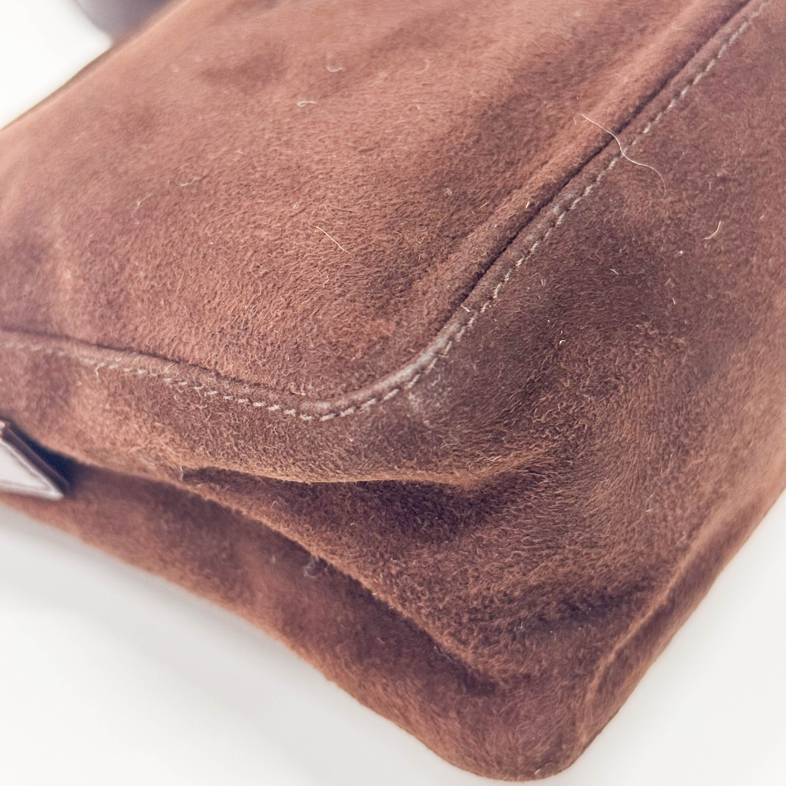 Brown Suede Shoulder Bag