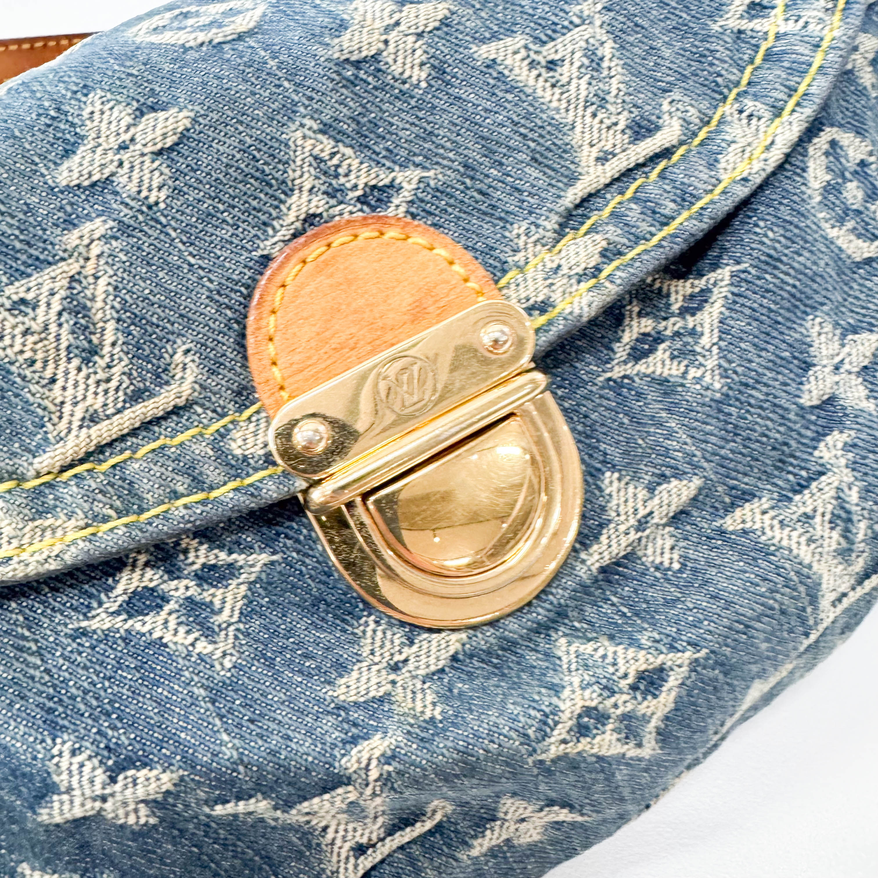 Mini Pleaty Blue Denim Bag