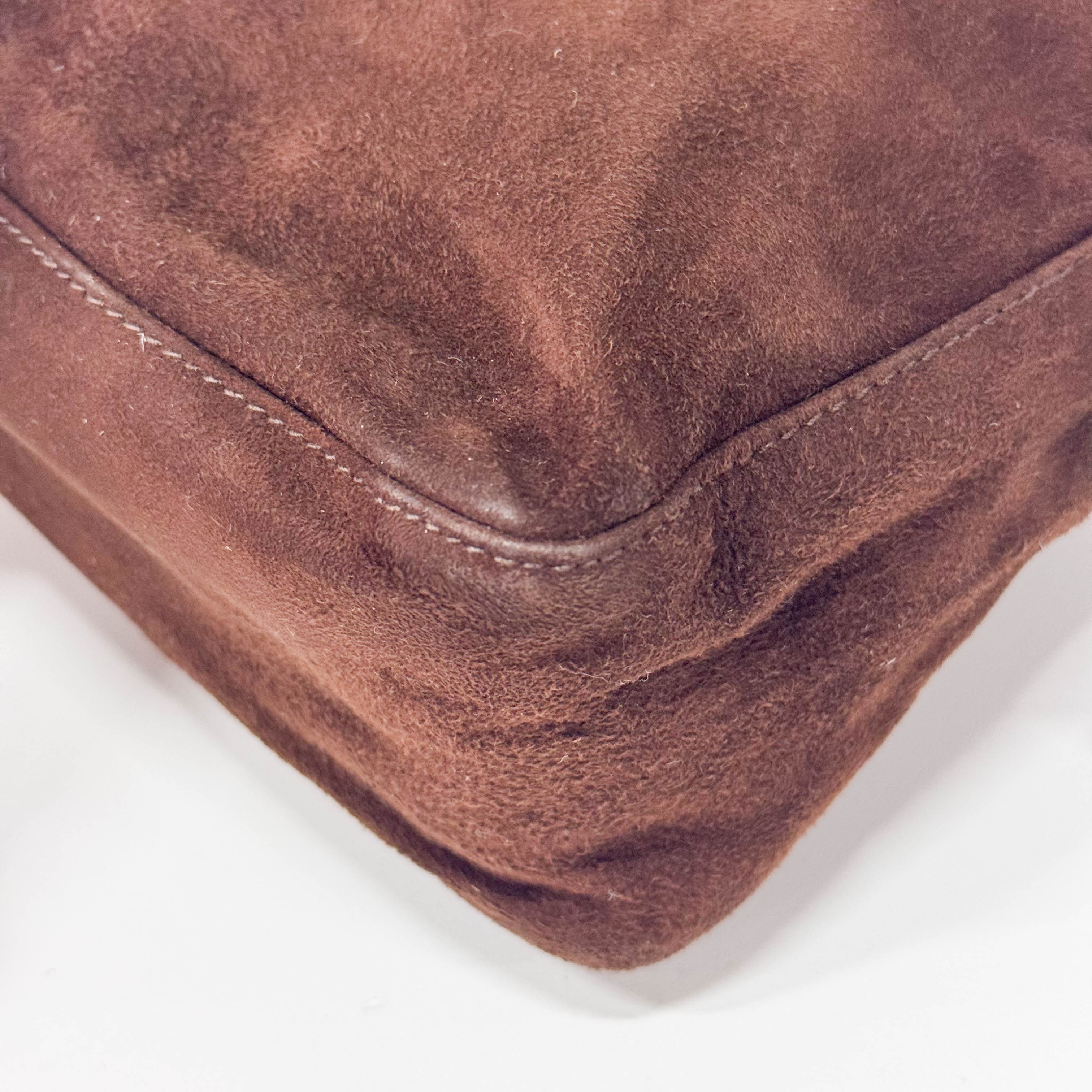 Brown Suede Shoulder Bag
