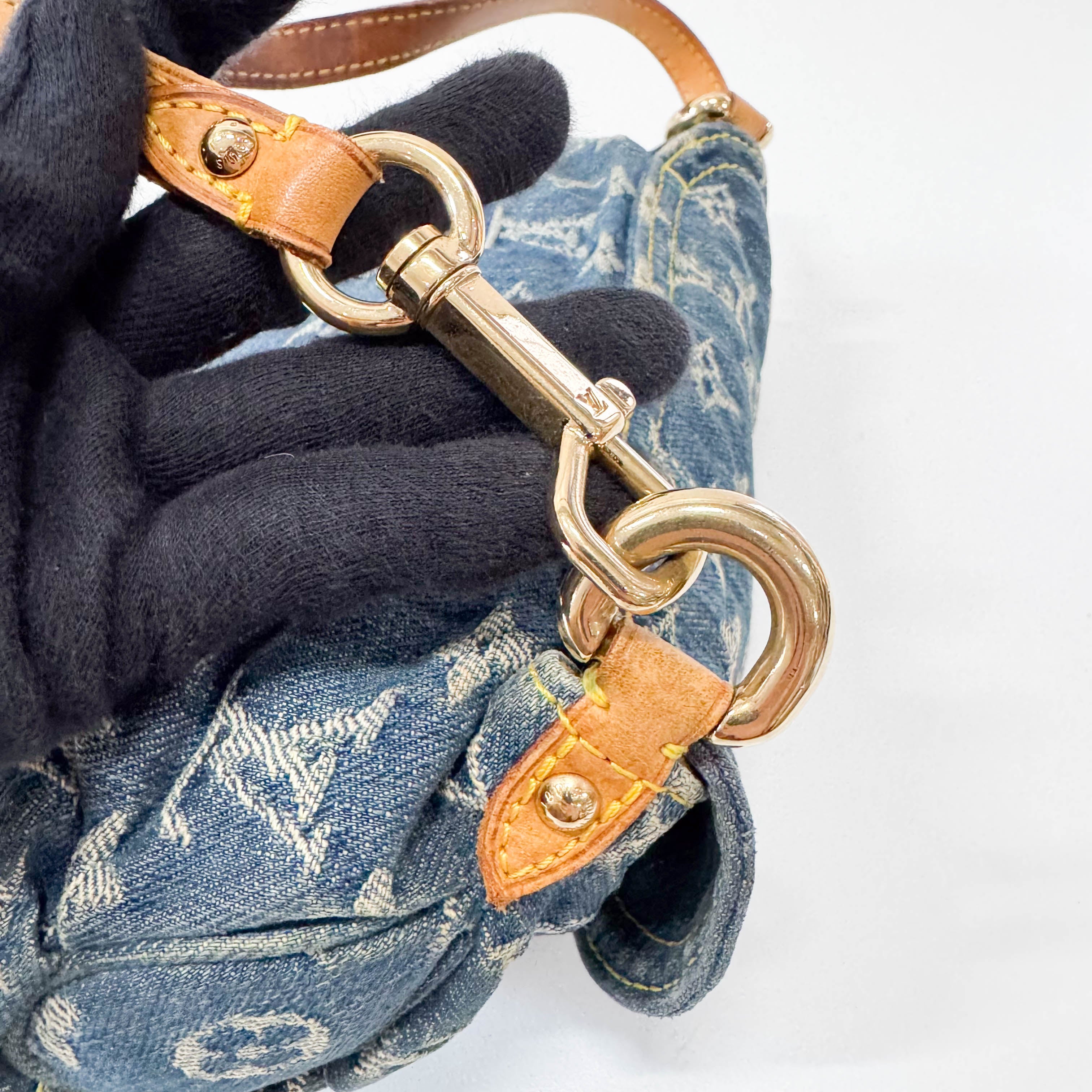 Mini Pleaty Blue Denim Bag