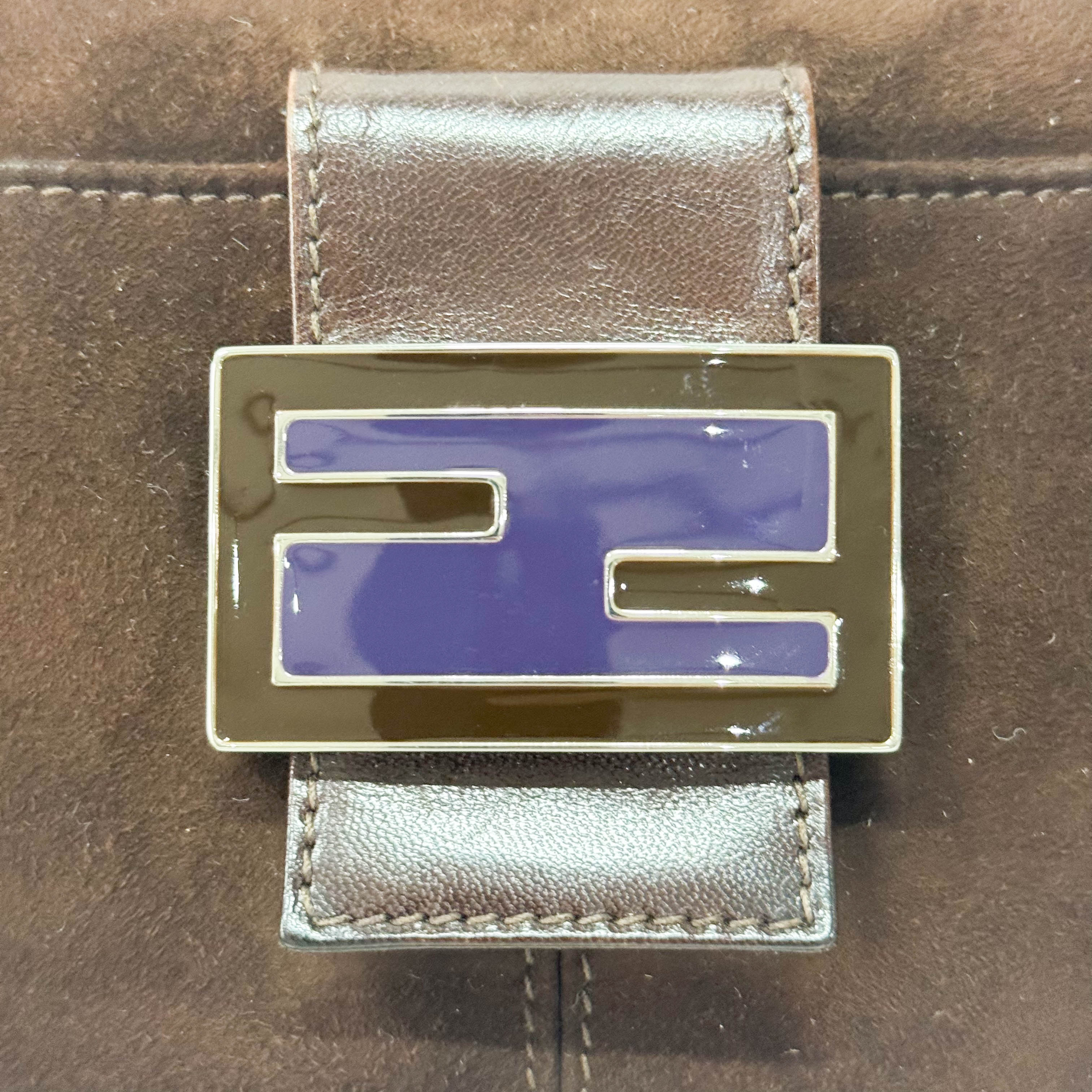 Brown Suede Shoulder Bag