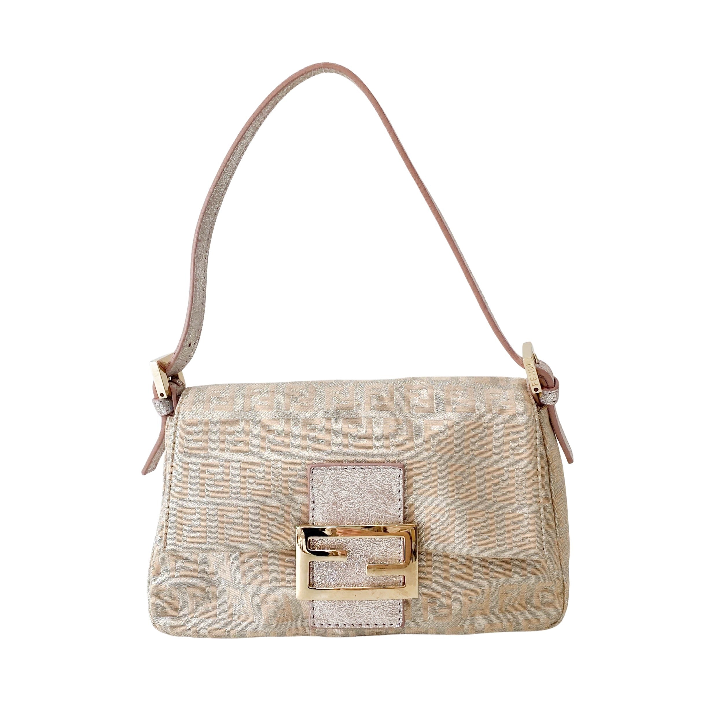 Mini Mamma Baguette Pink Coated Canvas Bag