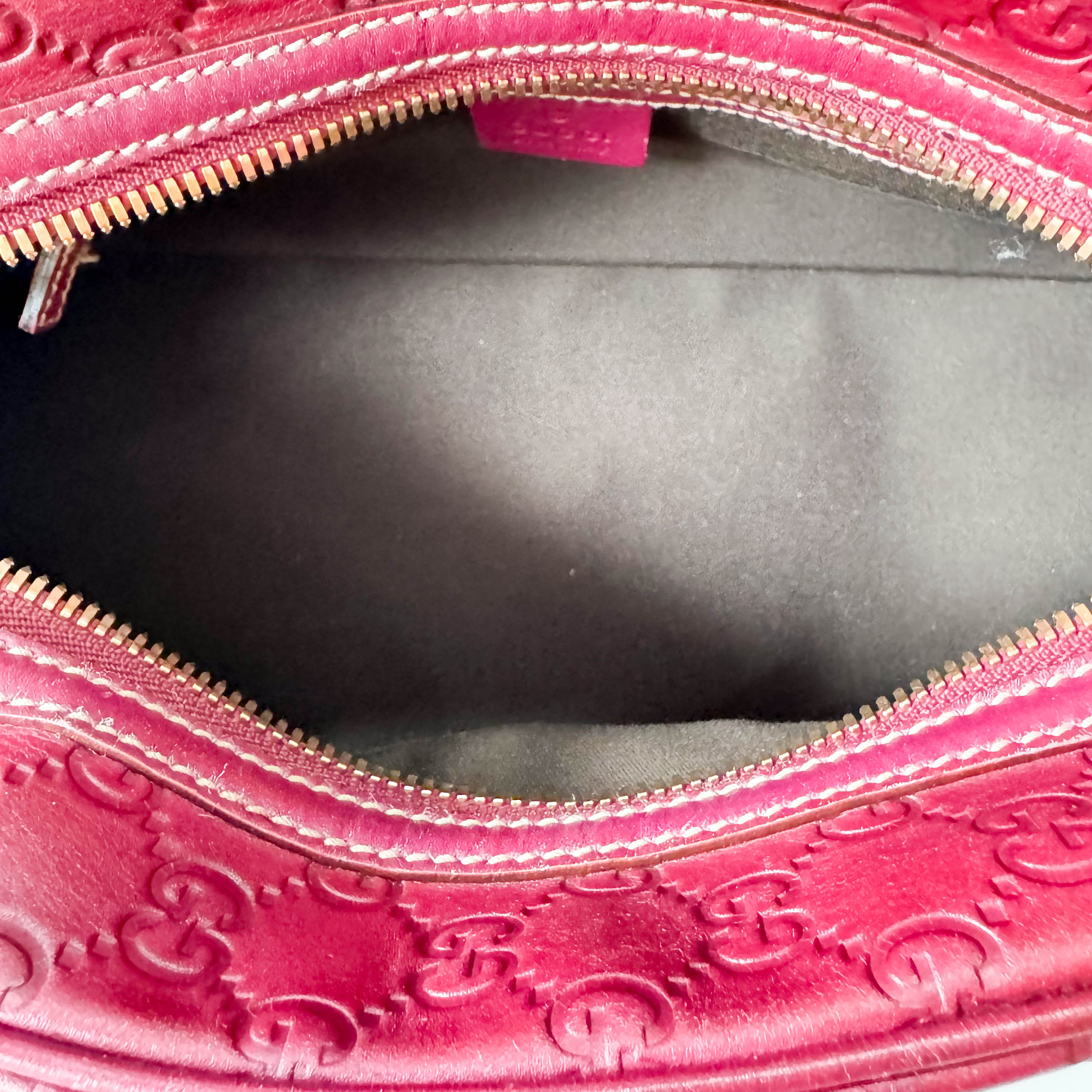 Leather Burgundy Horsebit Shoulder Bag