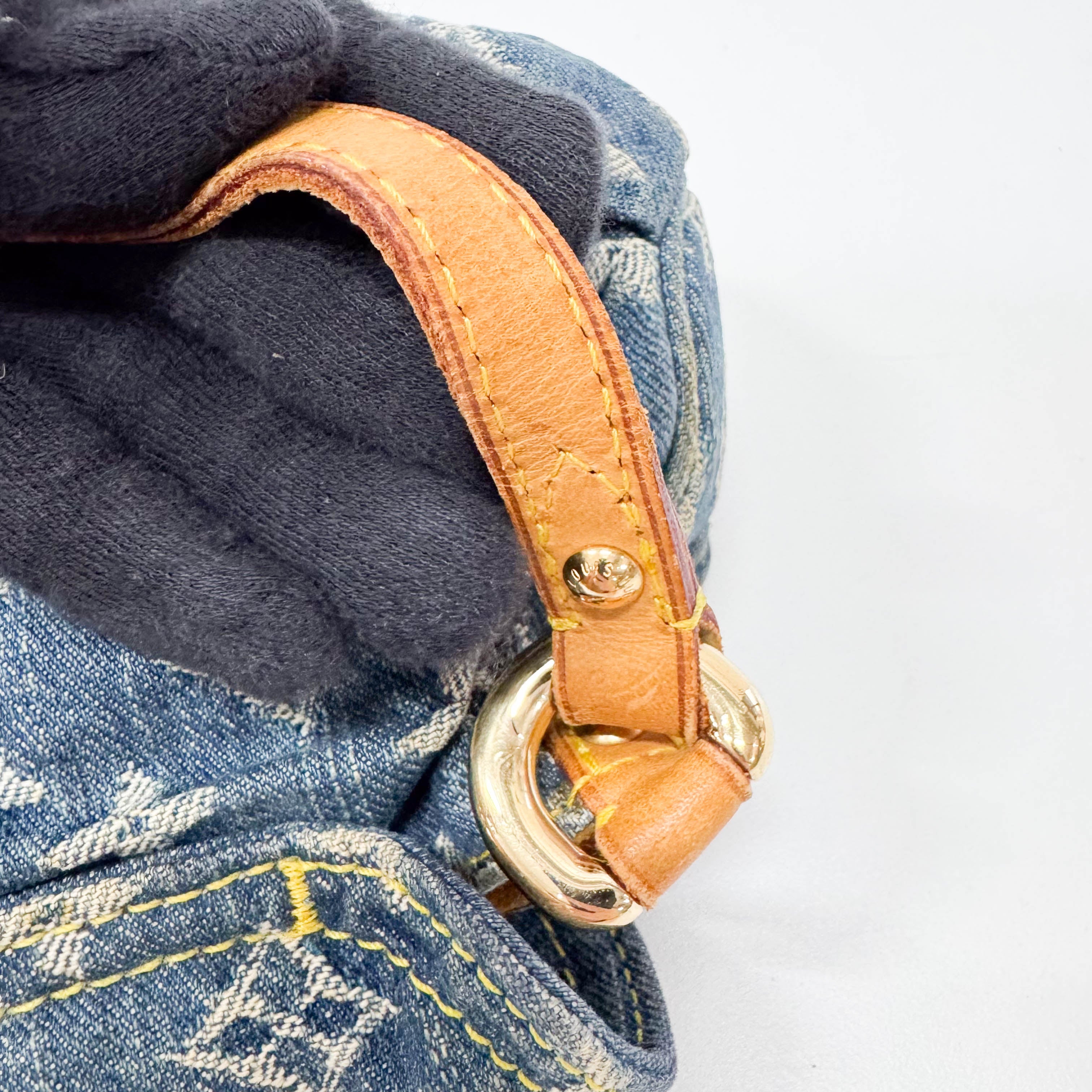 Mini Pleaty Blue Denim Bag