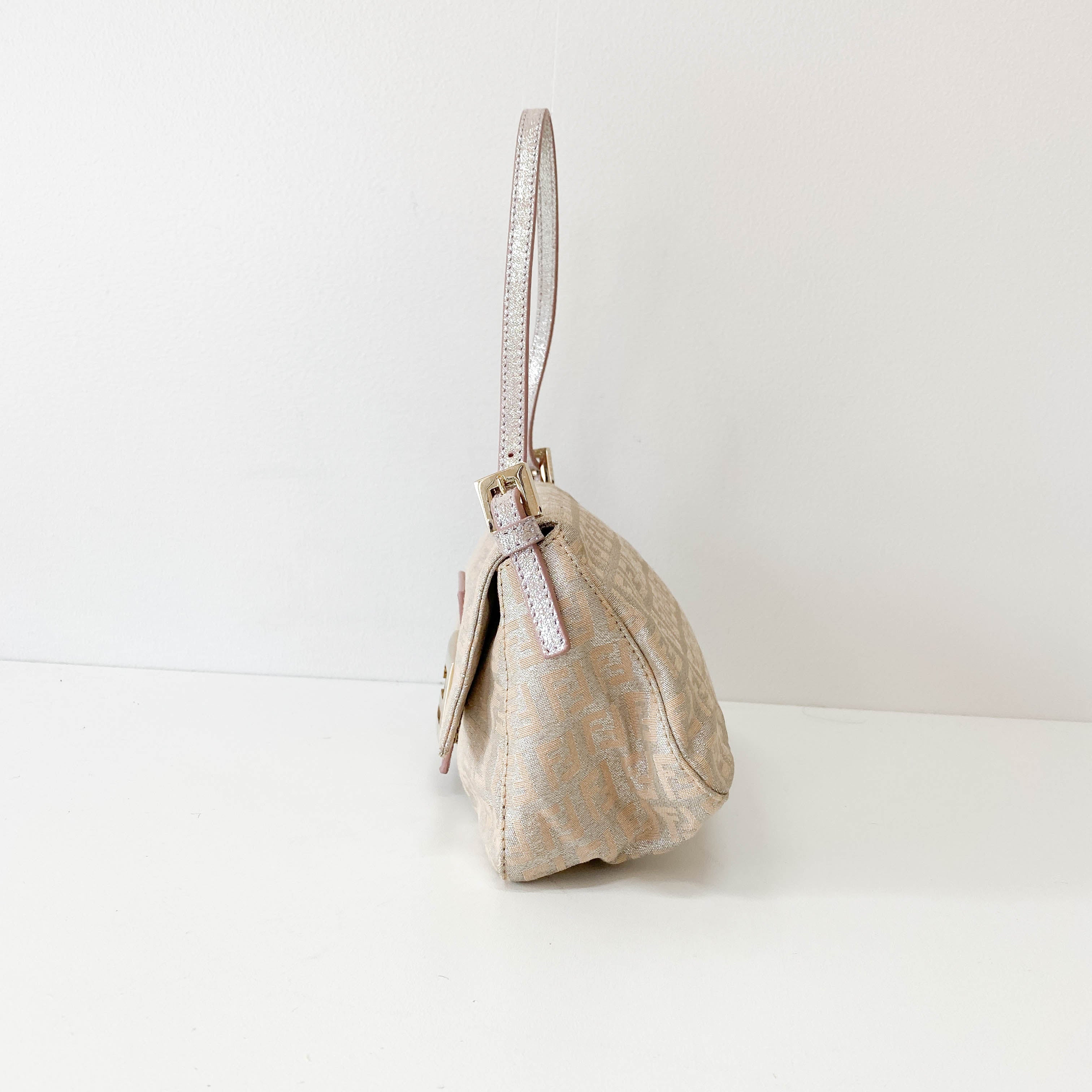 Mini Mamma Baguette Pink Coated Canvas Bag