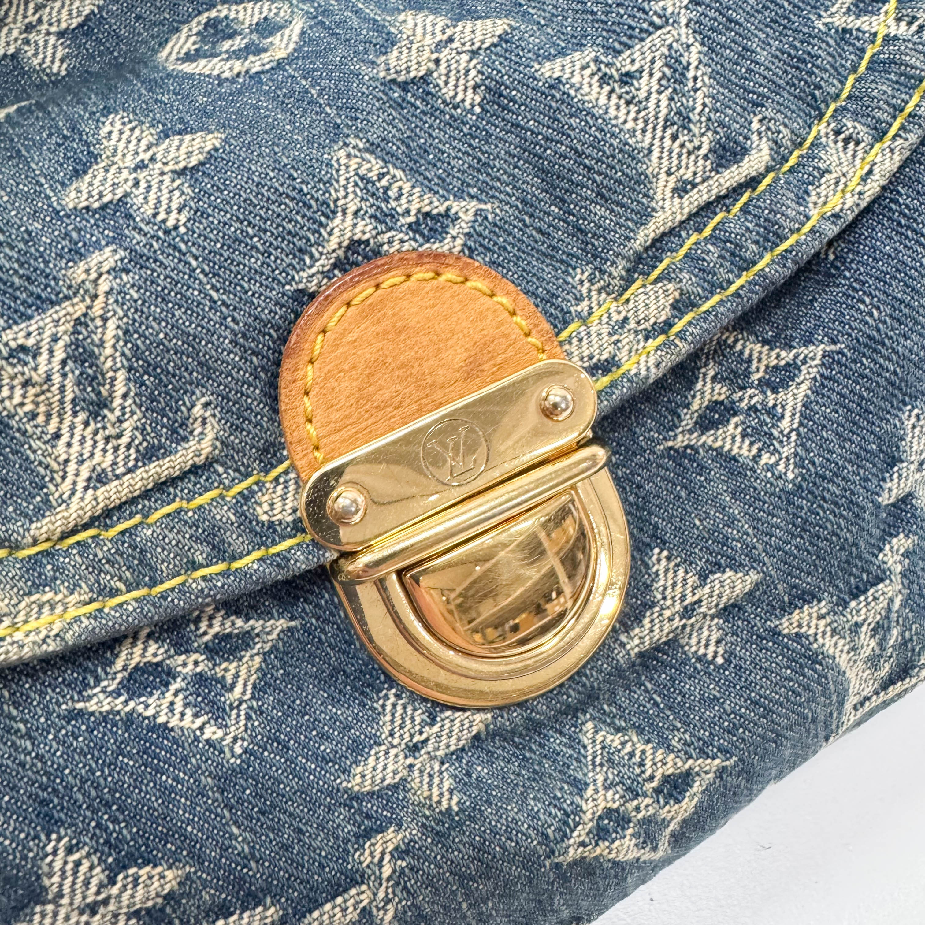 Mini Pleaty Blue Denim Bag