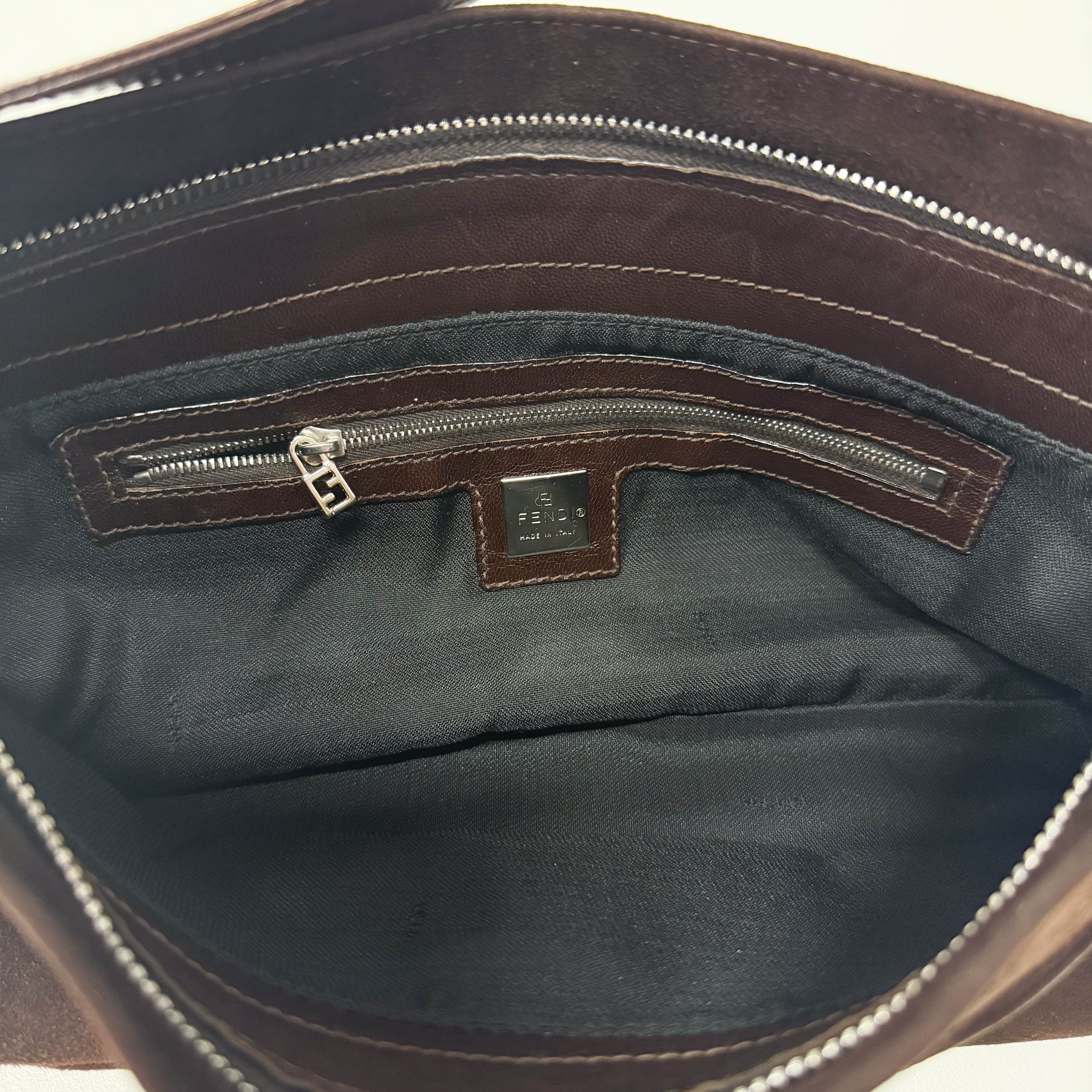 Brown Suede Shoulder Bag