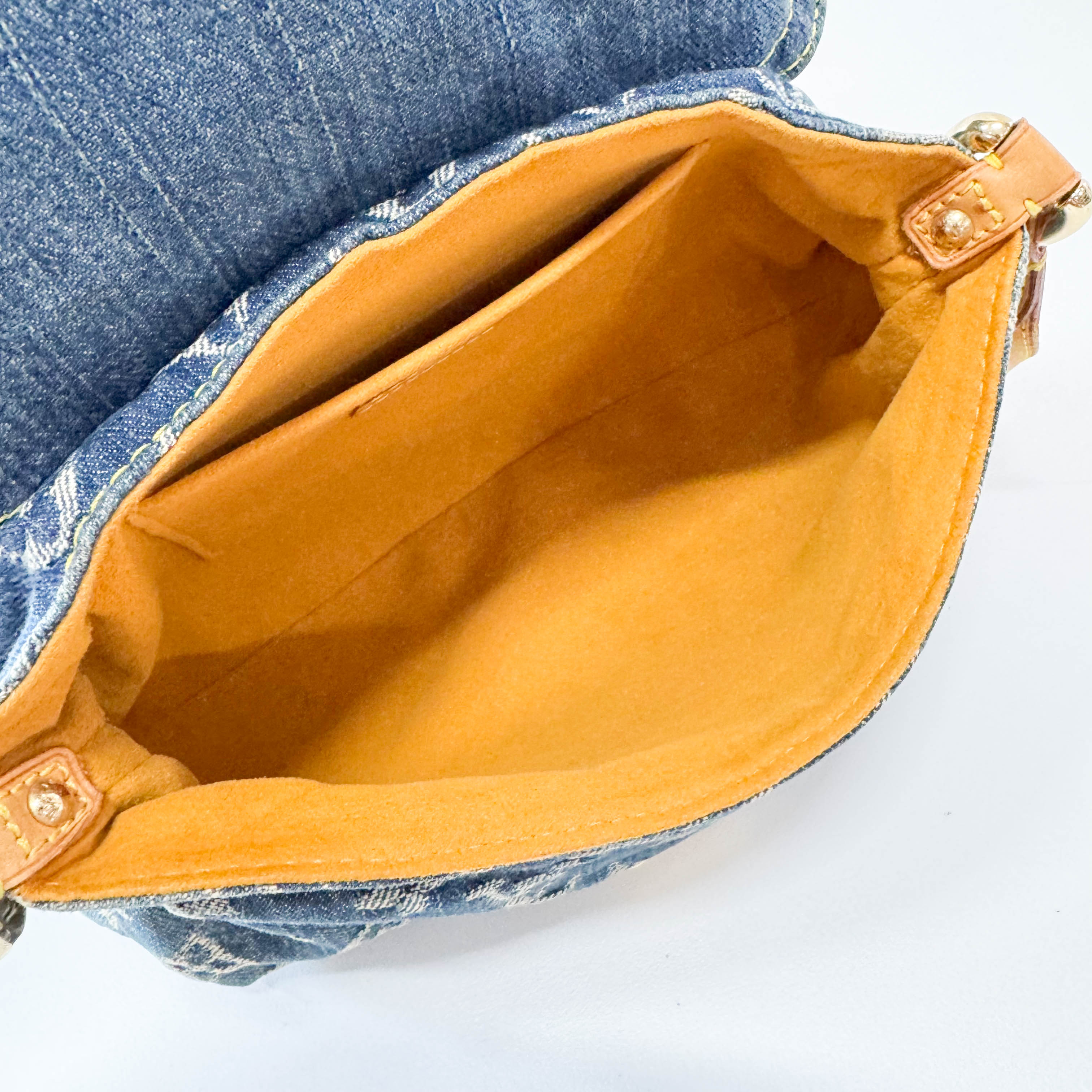 Mini Pleaty Blue Denim Bag