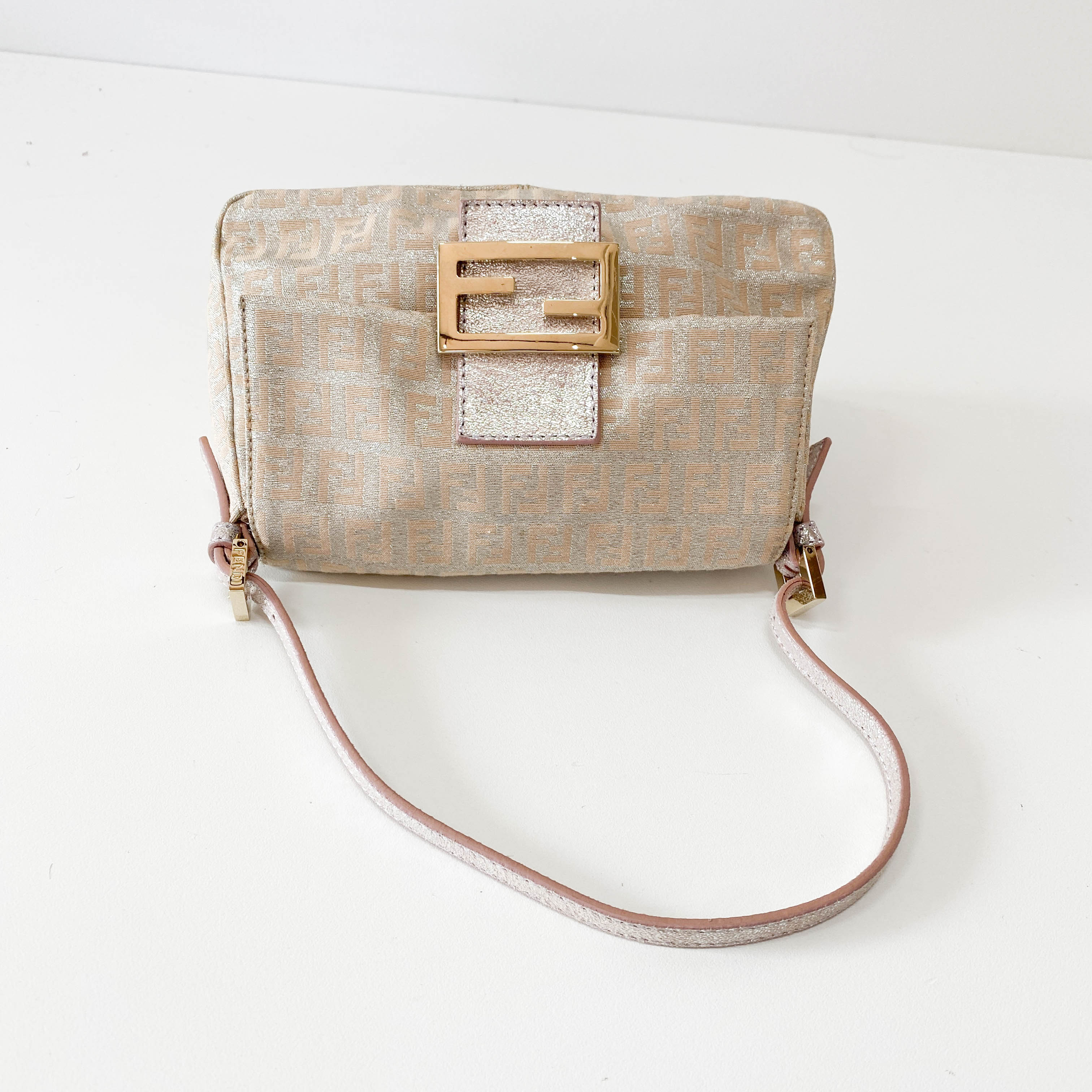 Mini Mamma Baguette Pink Coated Canvas Bag