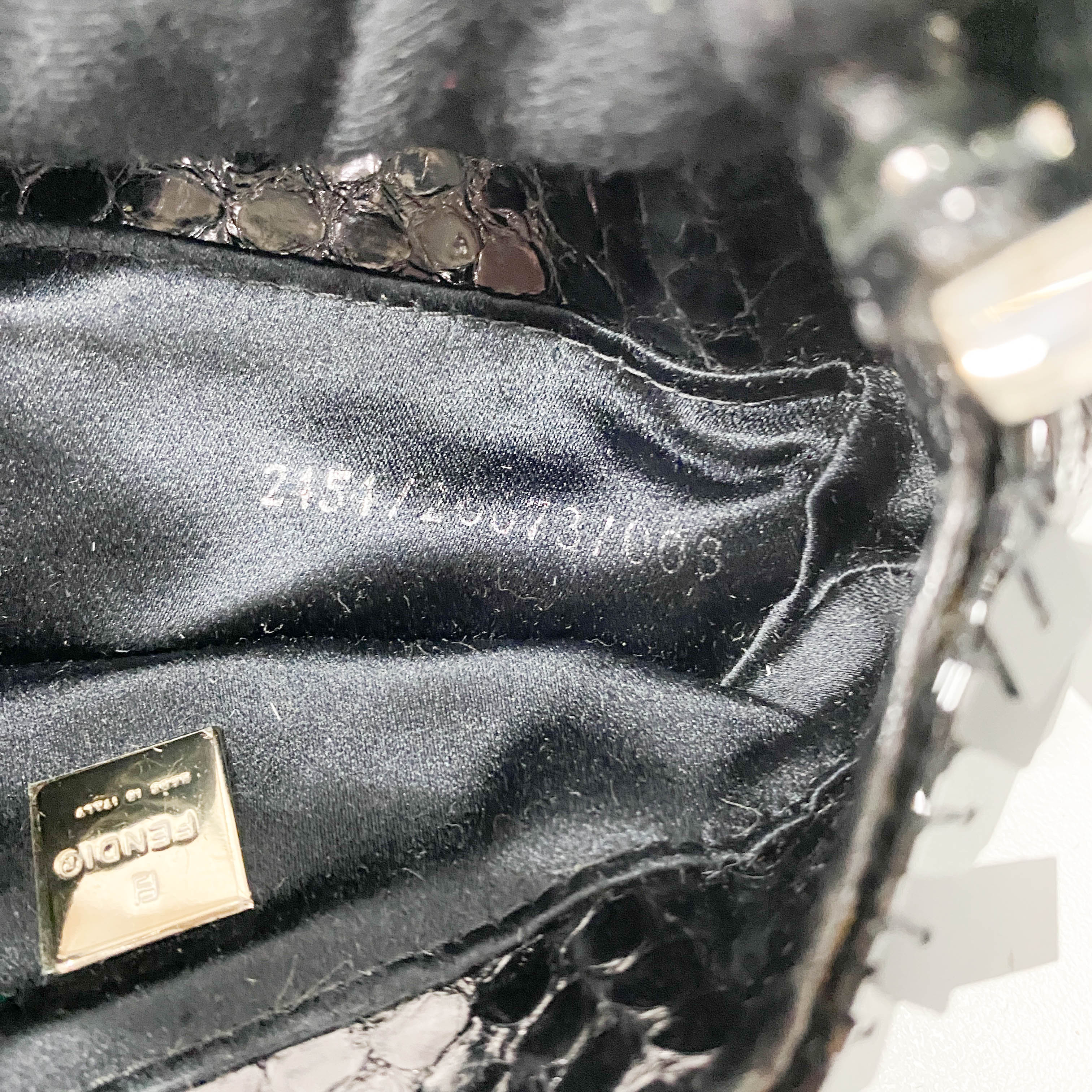 Croissant Mini Black Sequin Handbag