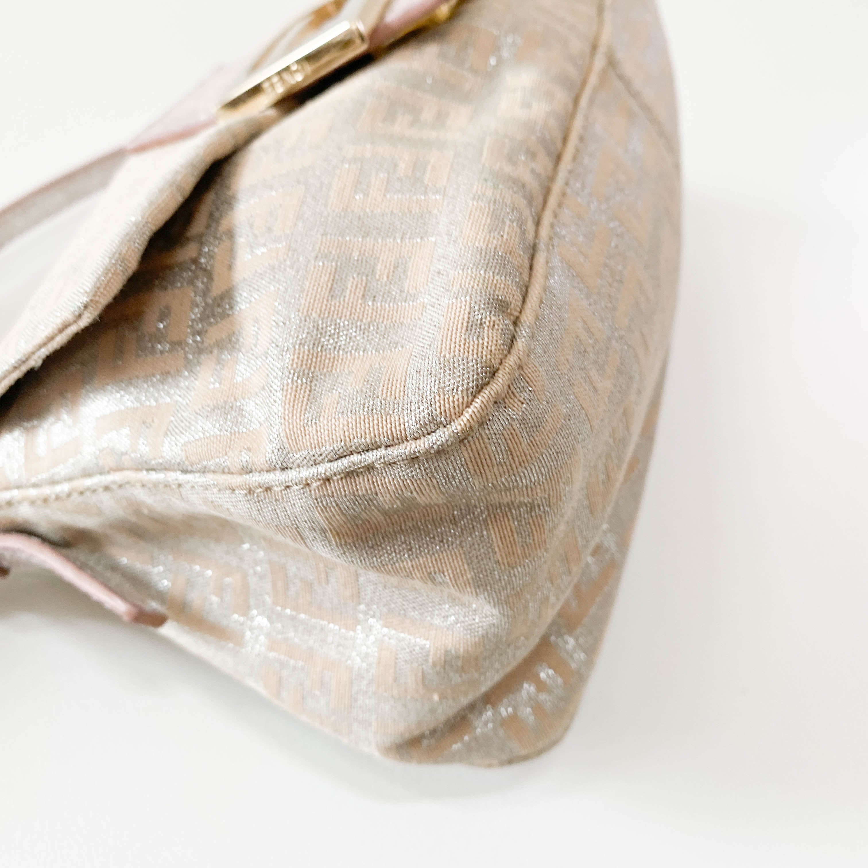 Mini Mamma Baguette Pink Coated Canvas Bag