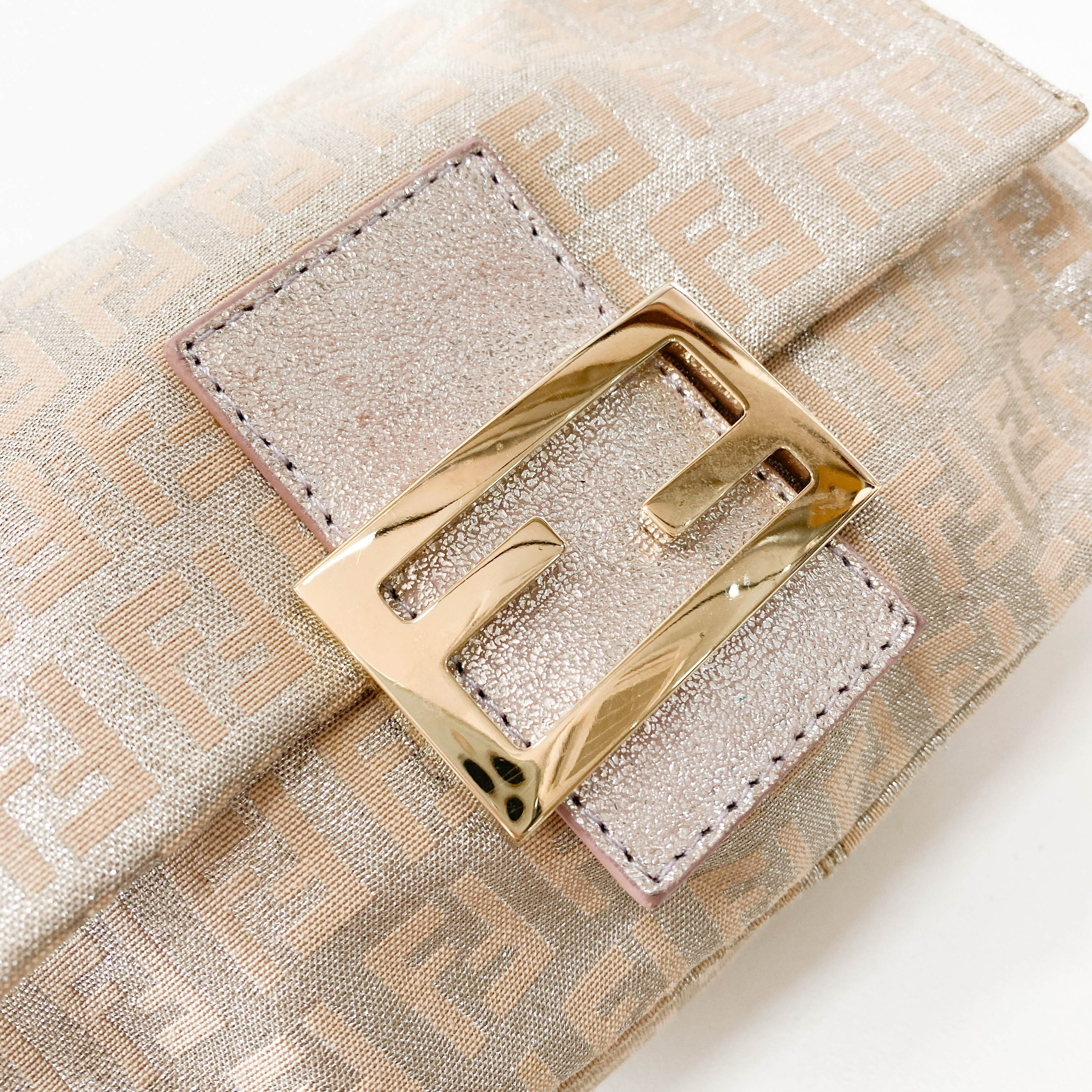 Mini Mamma Baguette Pink Coated Canvas Bag