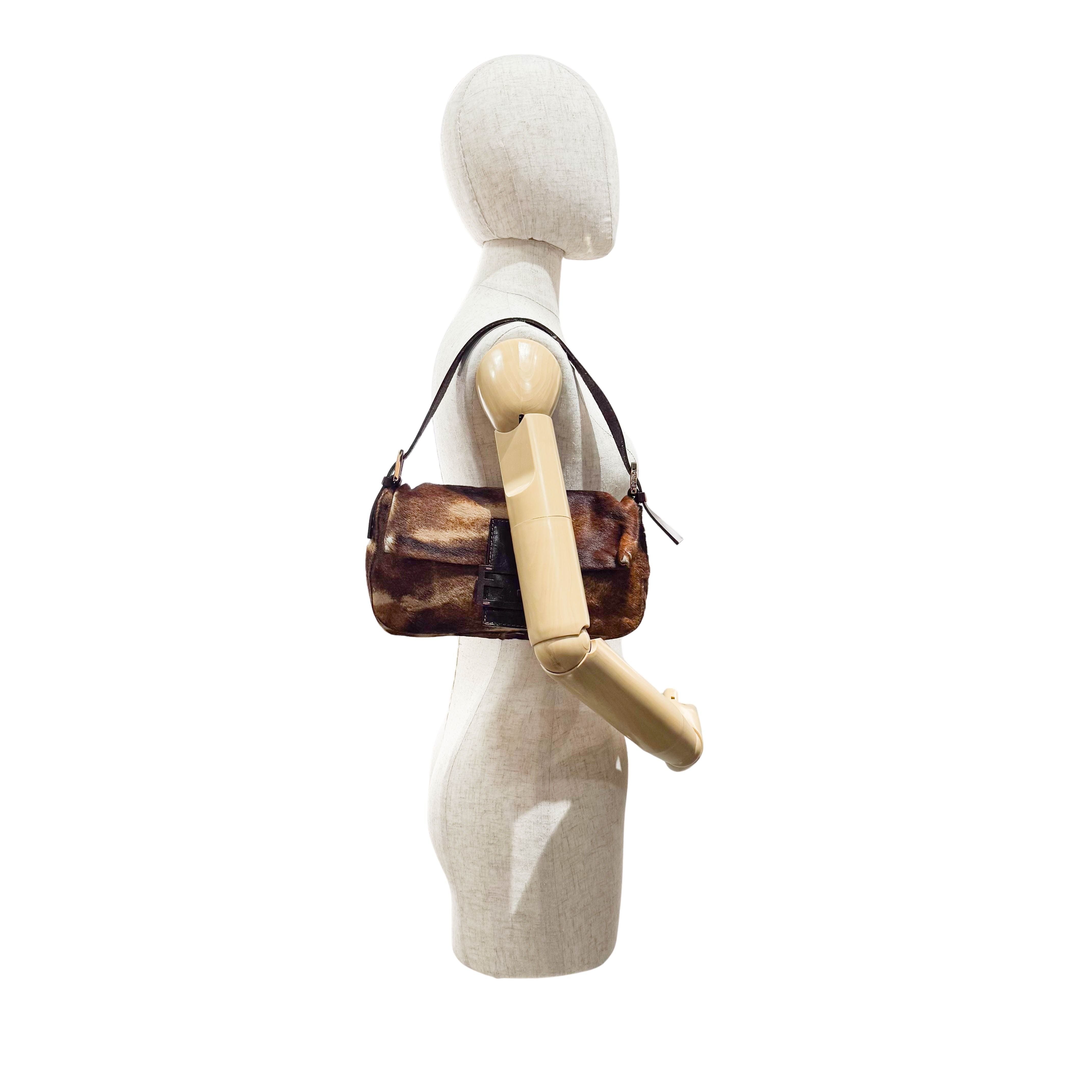 Baguette Brown Pony Hair Shoulder Bag