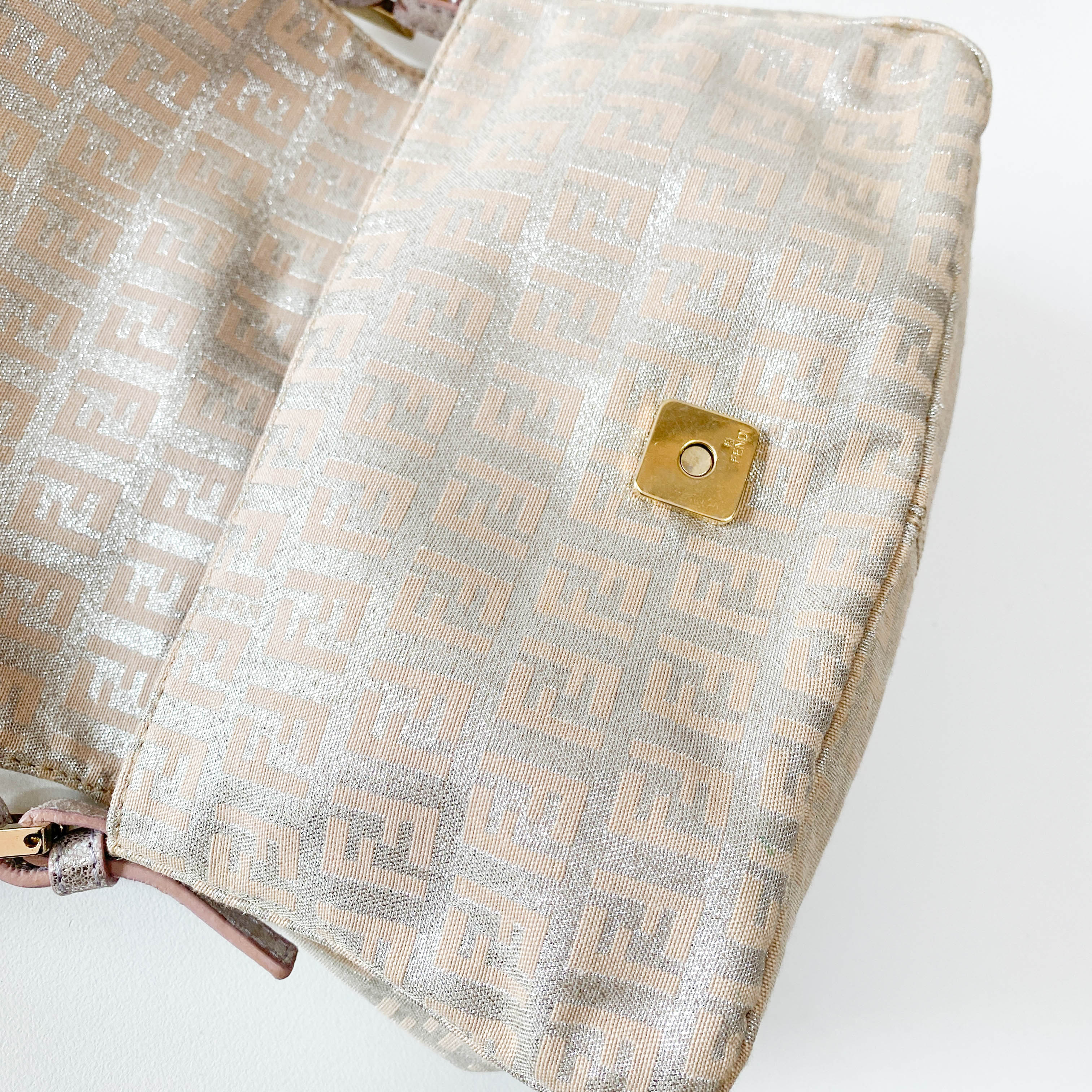 Mini Mamma Baguette Pink Coated Canvas Bag