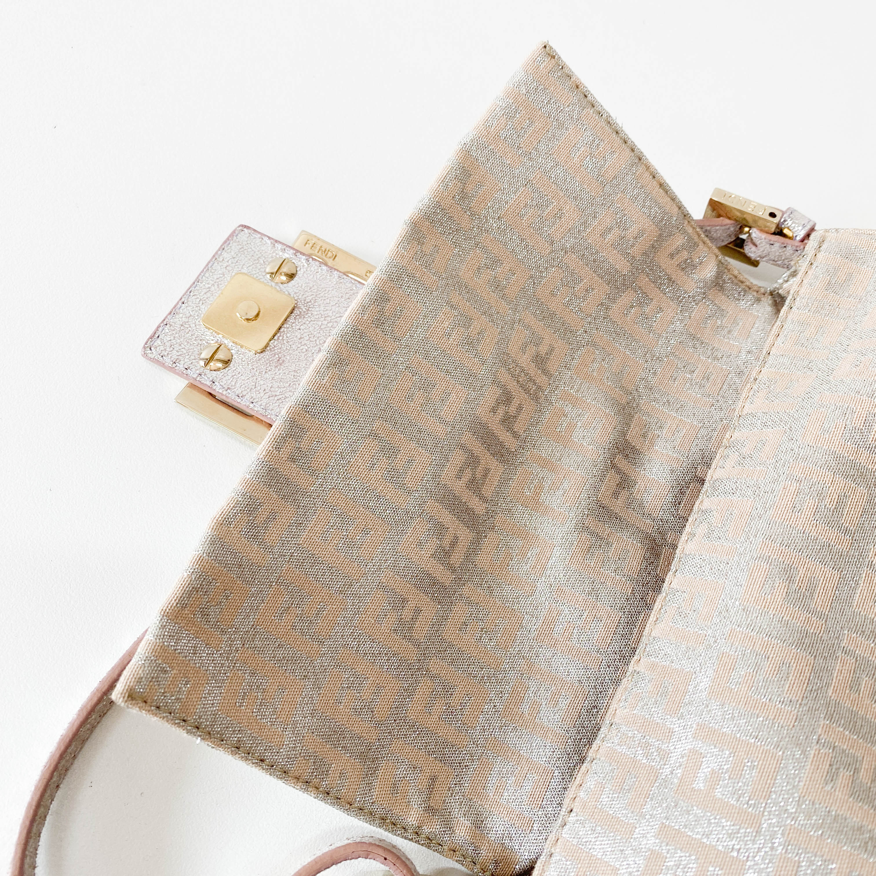 Mini Mamma Baguette Pink Coated Canvas Bag