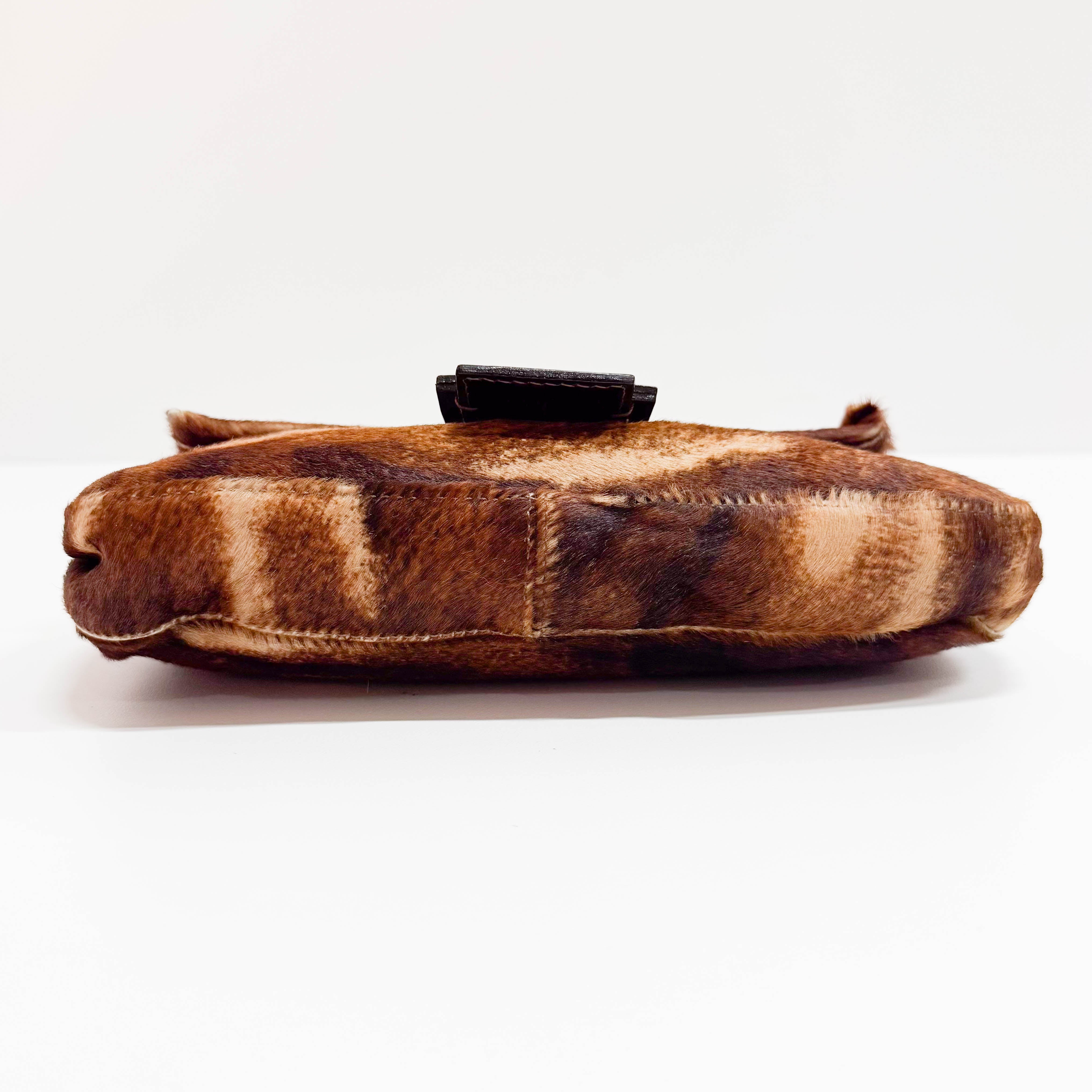 Baguette Brown Pony Hair Shoulder Bag