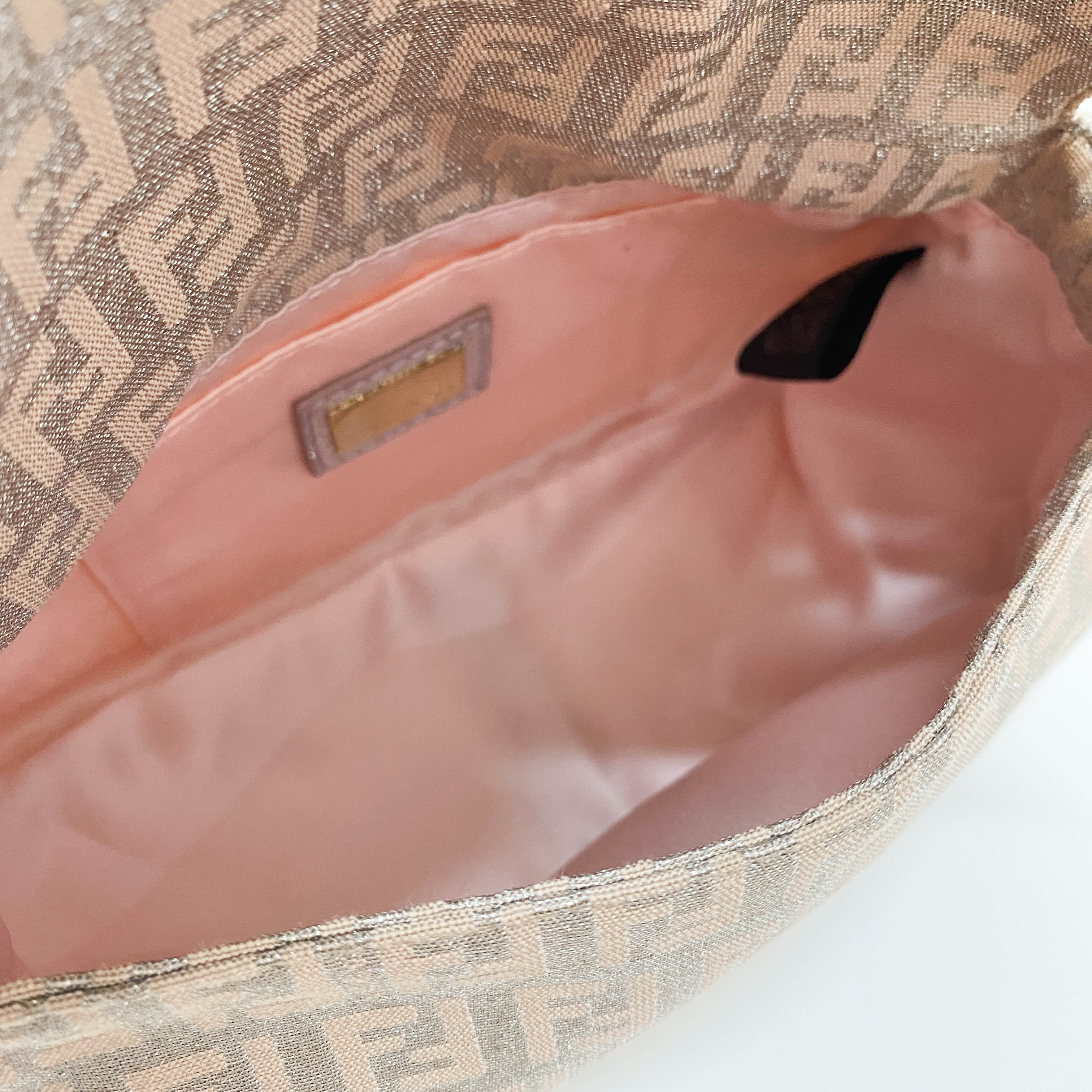 Mini Mamma Baguette Pink Coated Canvas Bag