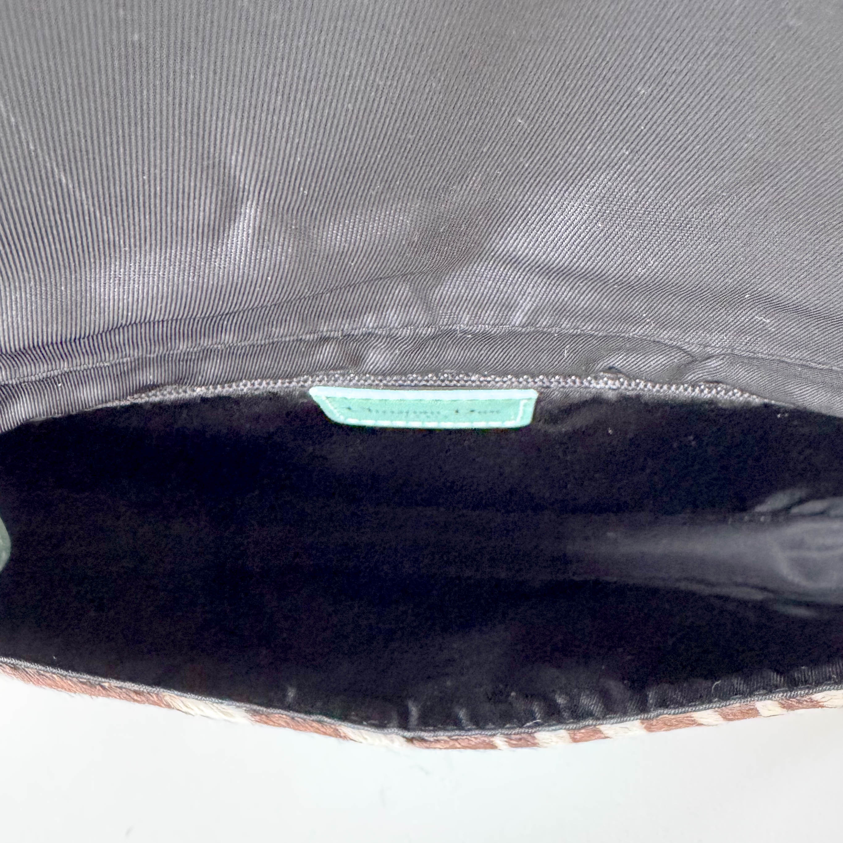 Malice Pearl Zebra Print Pony Hair Shoulder Bag