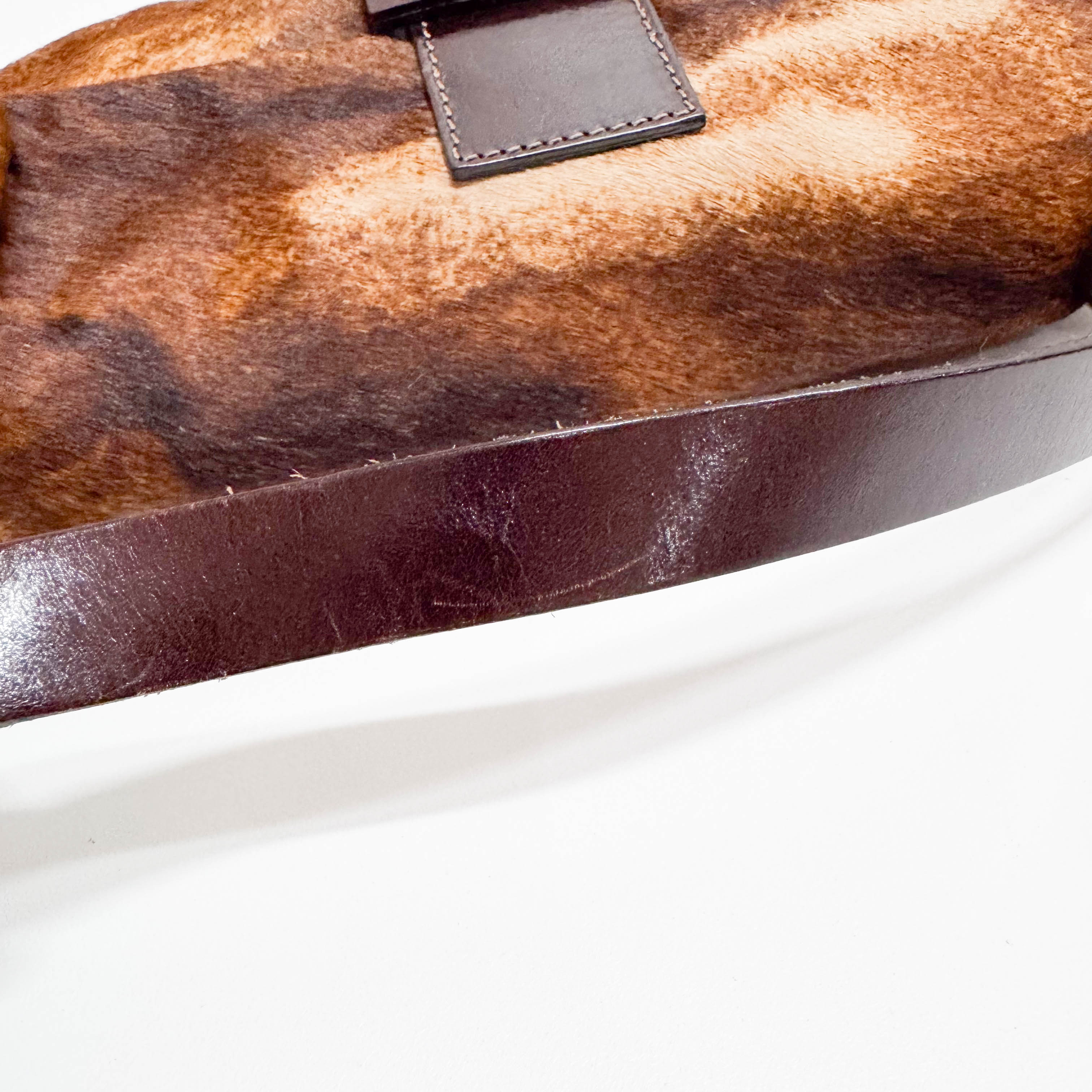 Baguette Brown Pony Hair Shoulder Bag