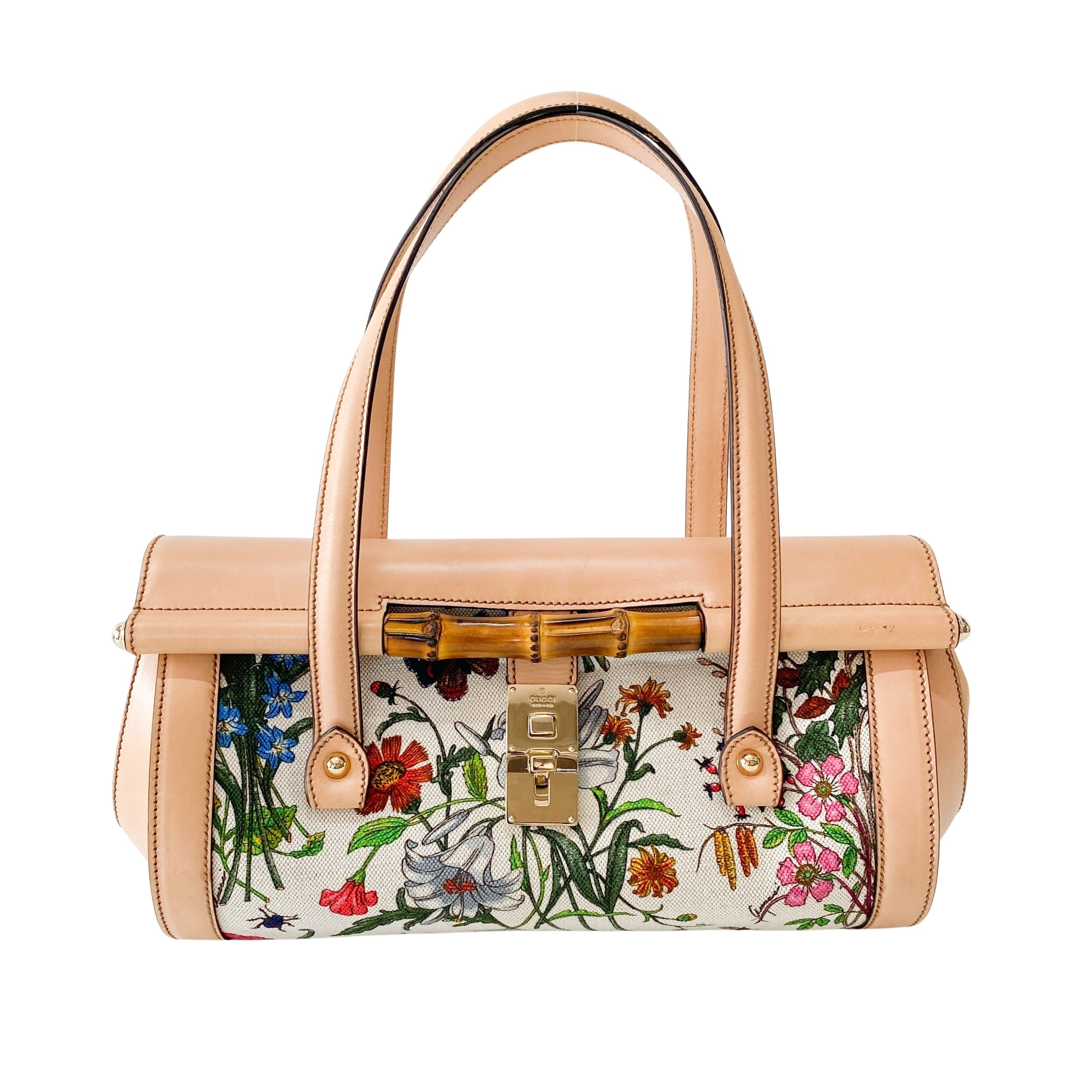 Bamboo Multi-colour Floral Canvas Bag