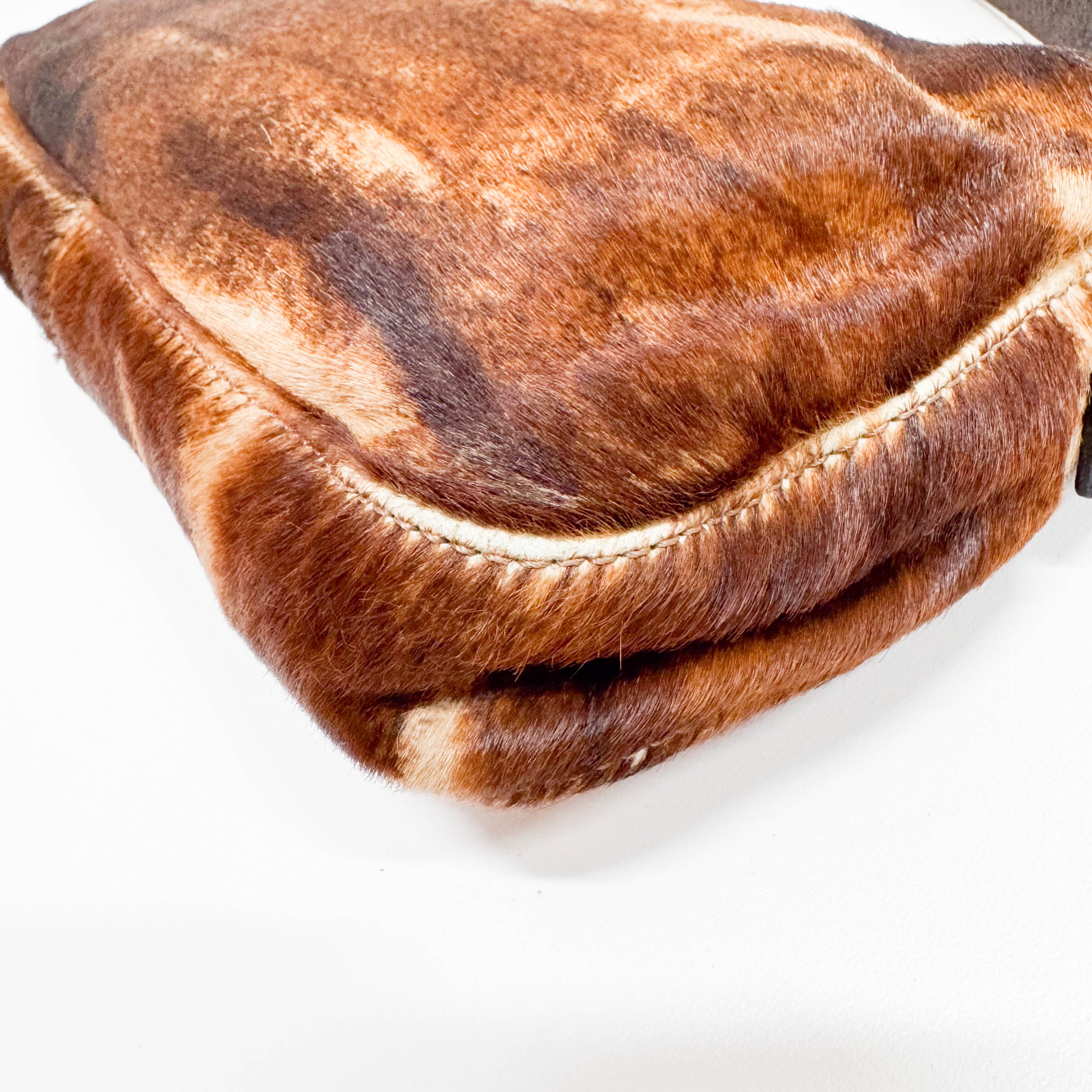 Baguette Brown Pony Hair Shoulder Bag