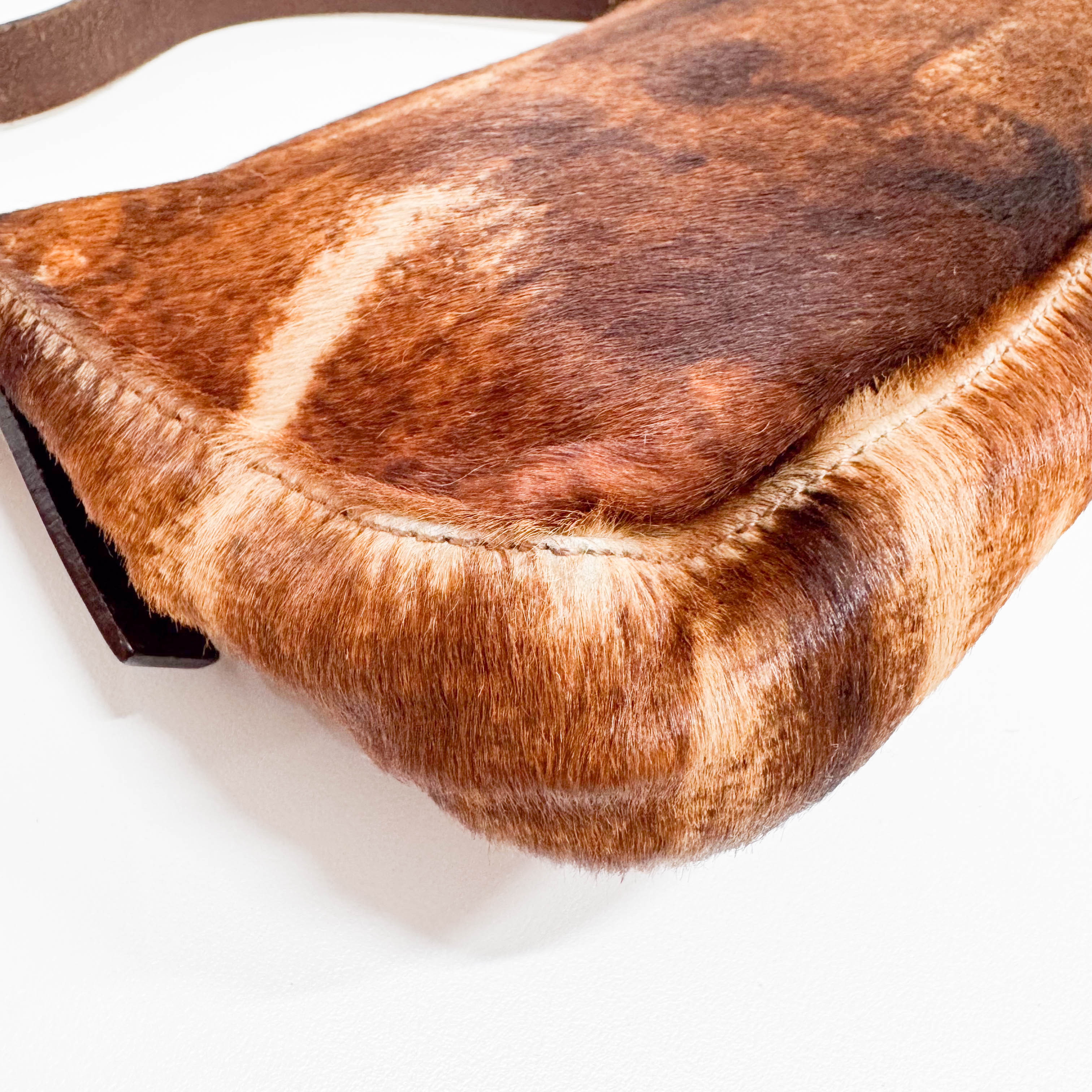 Baguette Brown Pony Hair Shoulder Bag