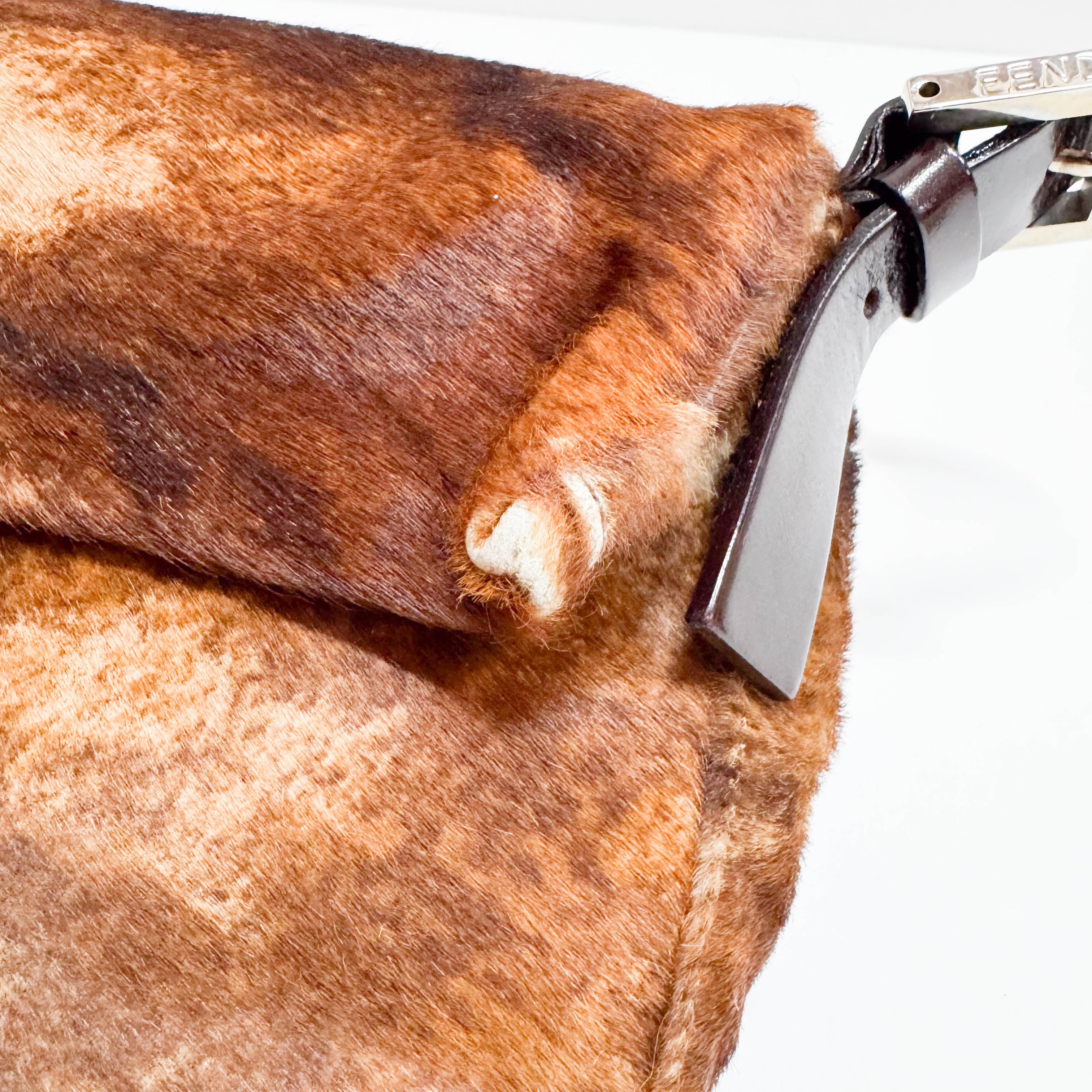 Baguette Brown Pony Hair Shoulder Bag