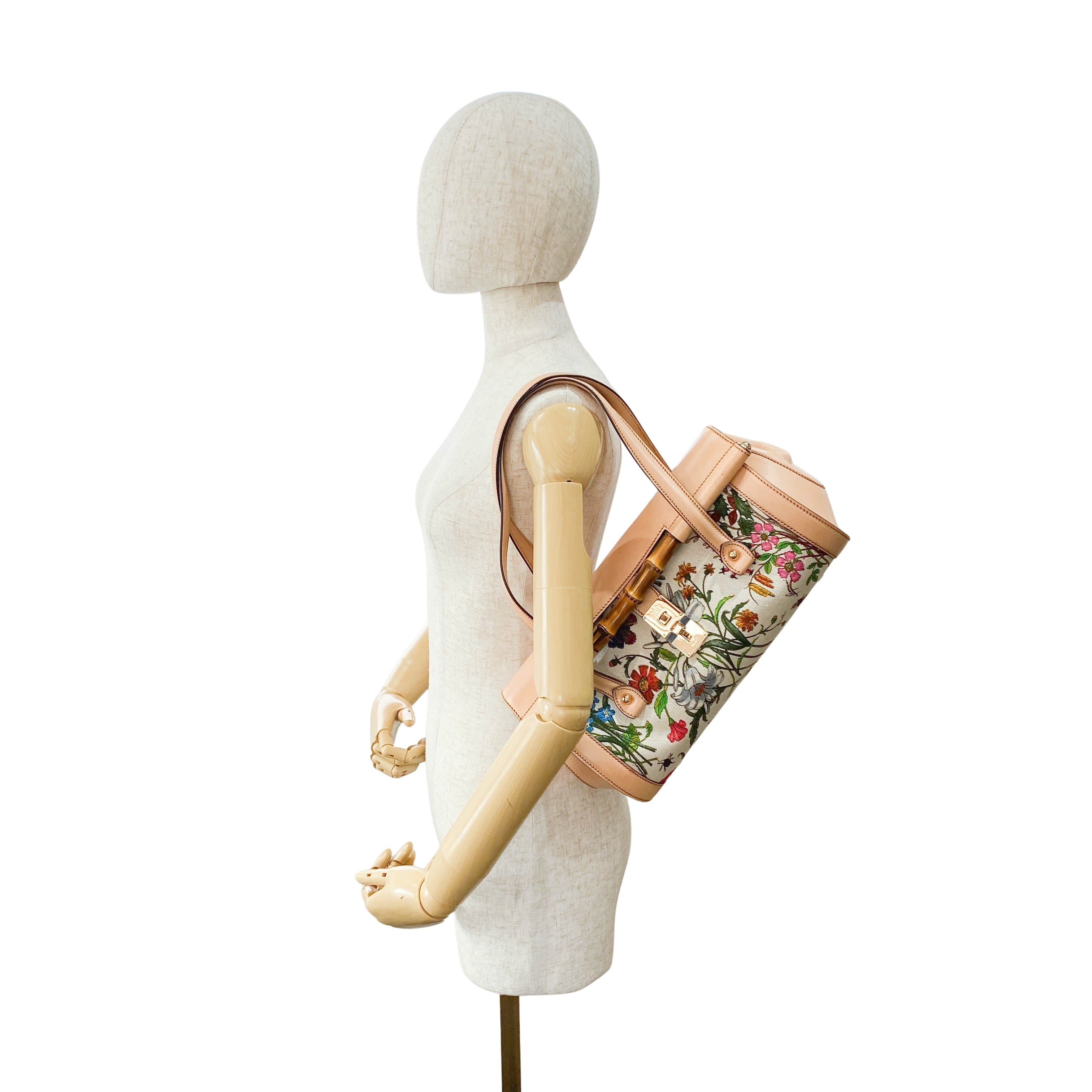 Bamboo Multi-colour Floral Canvas Bag