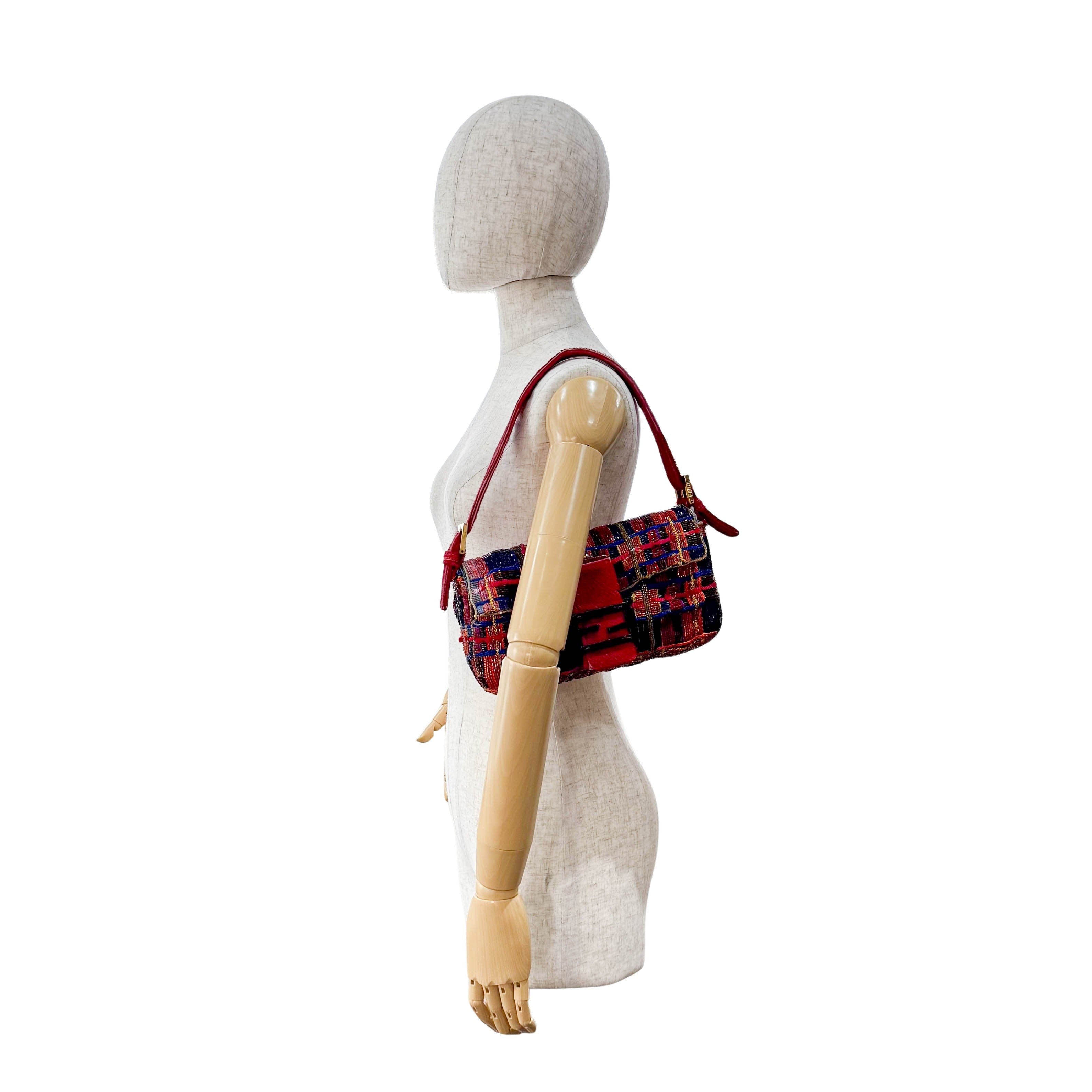 Baguette Multicolor Beaded Shoulder Bag