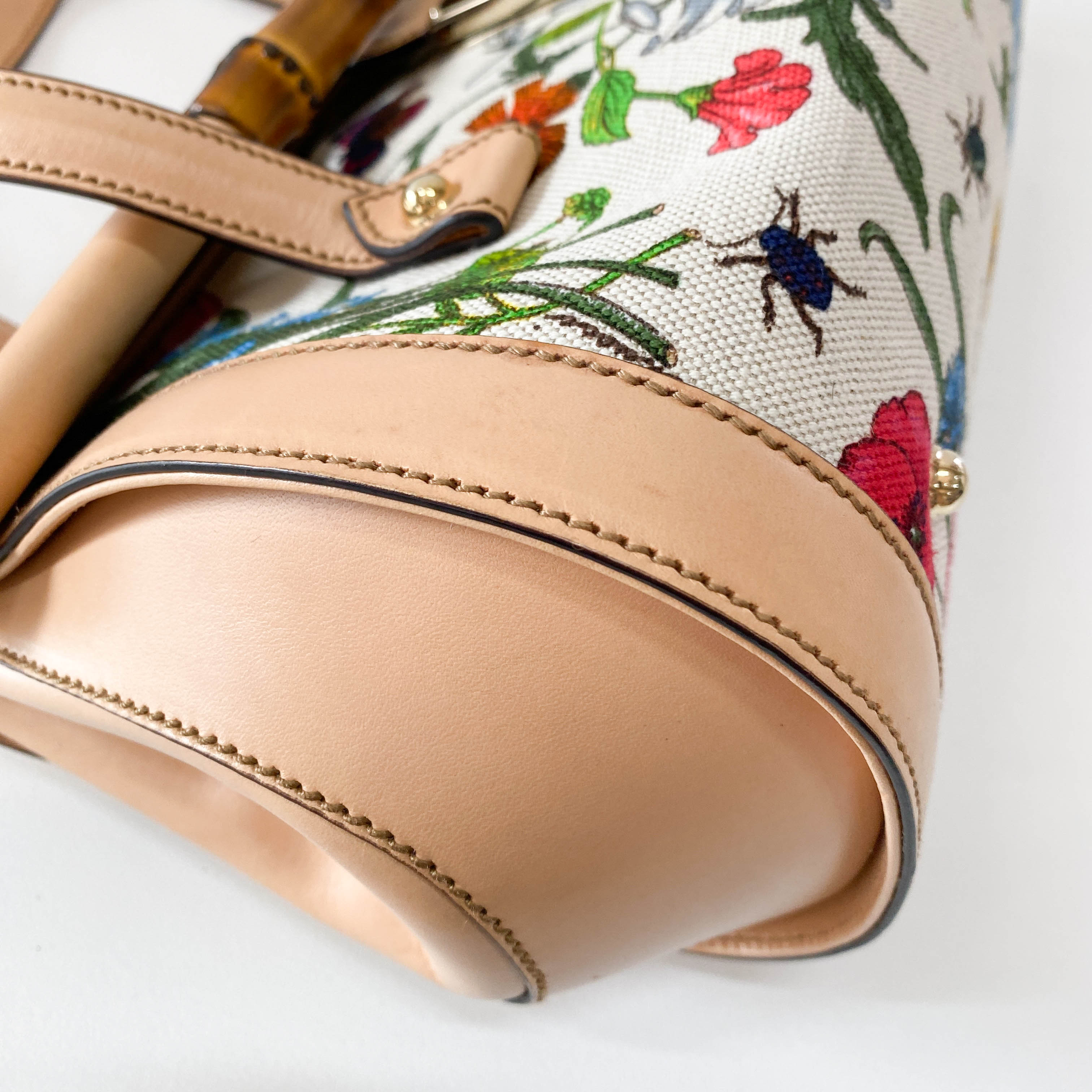 Bamboo Multi-colour Floral Canvas Bag