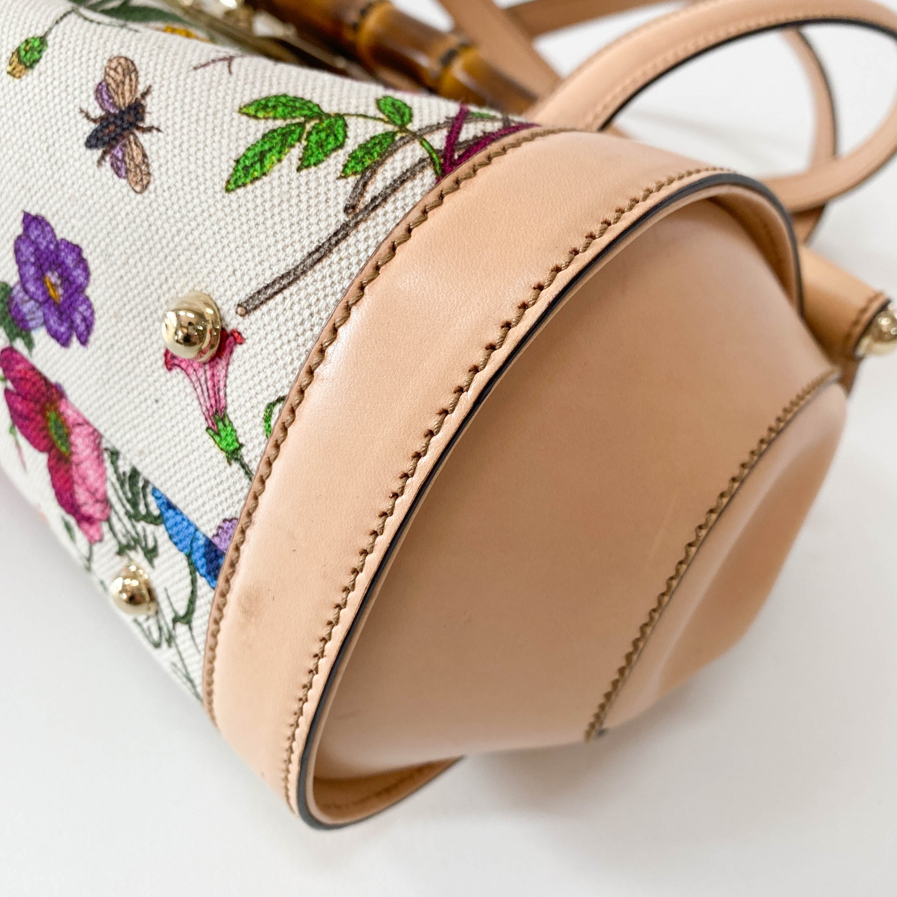 Bamboo Multi-colour Floral Canvas Bag