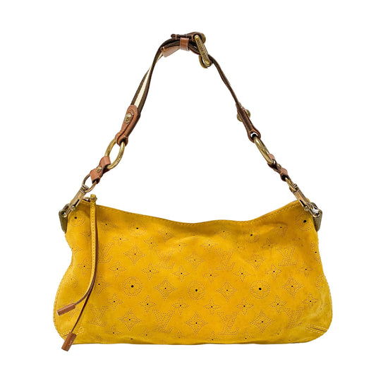 Onatah Yellow Monogram Suede Bag