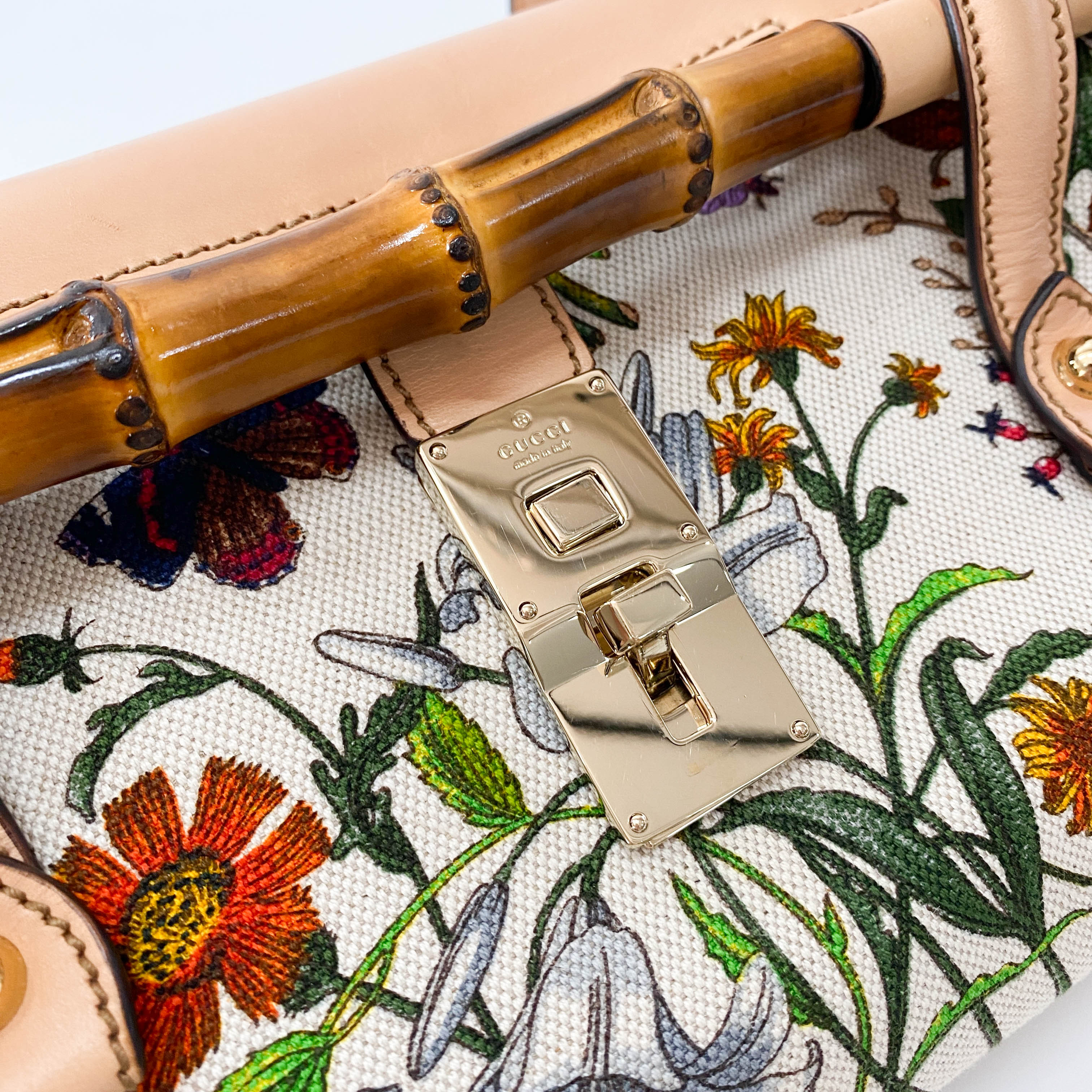 Bamboo Multi-colour Floral Canvas Bag