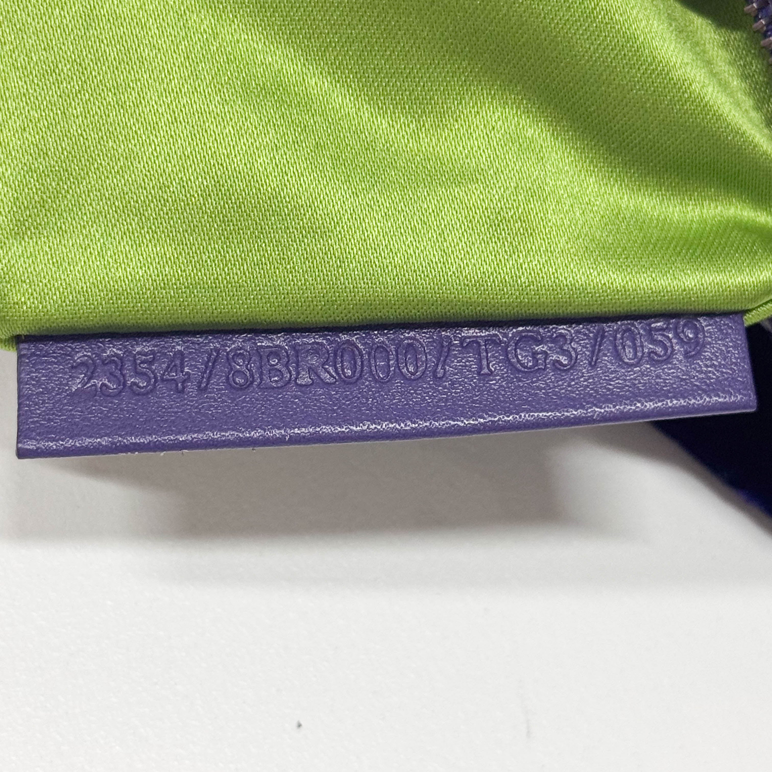 Baguette Purple Velvet Shoulder Bag