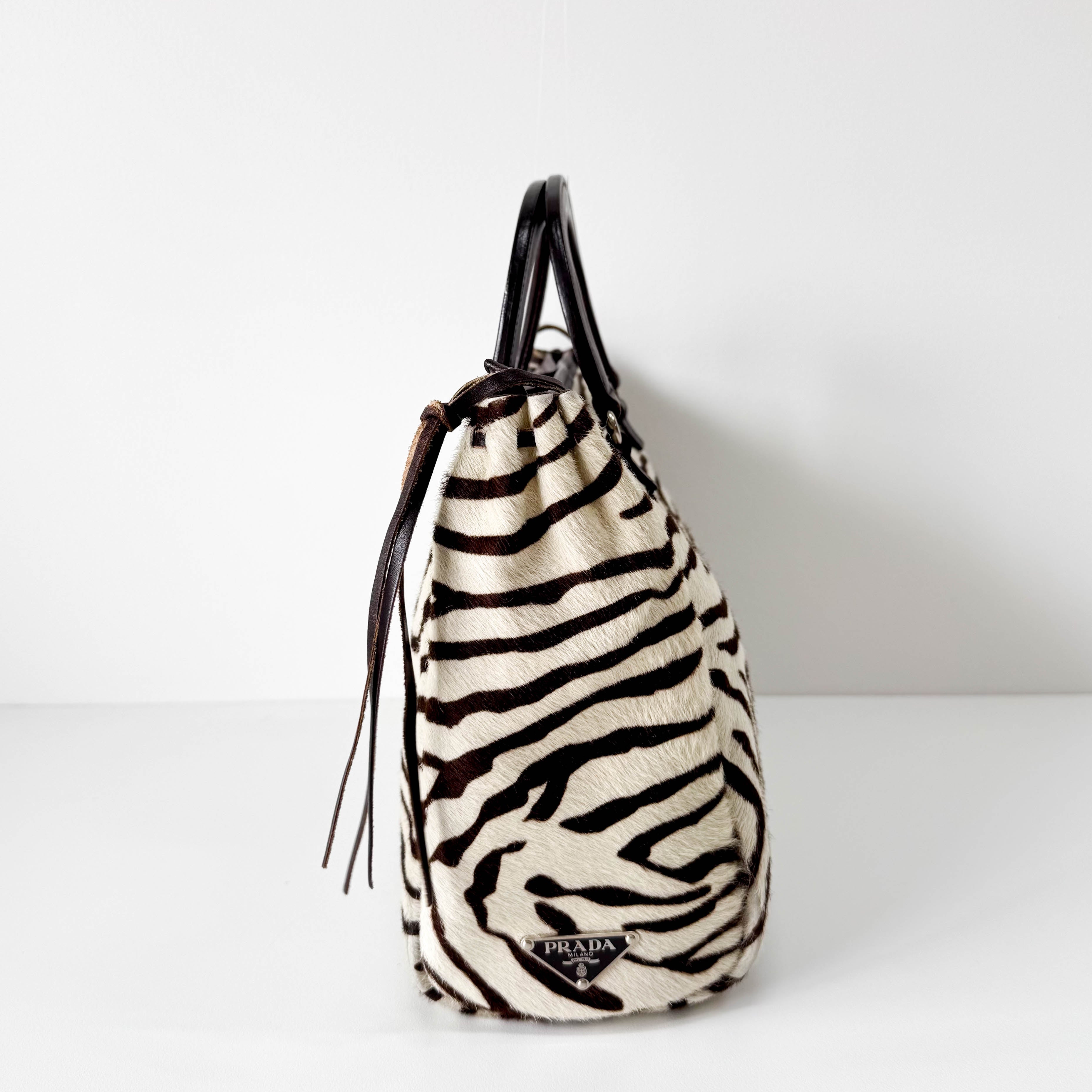 Pony Hair Zebra Print Totes
