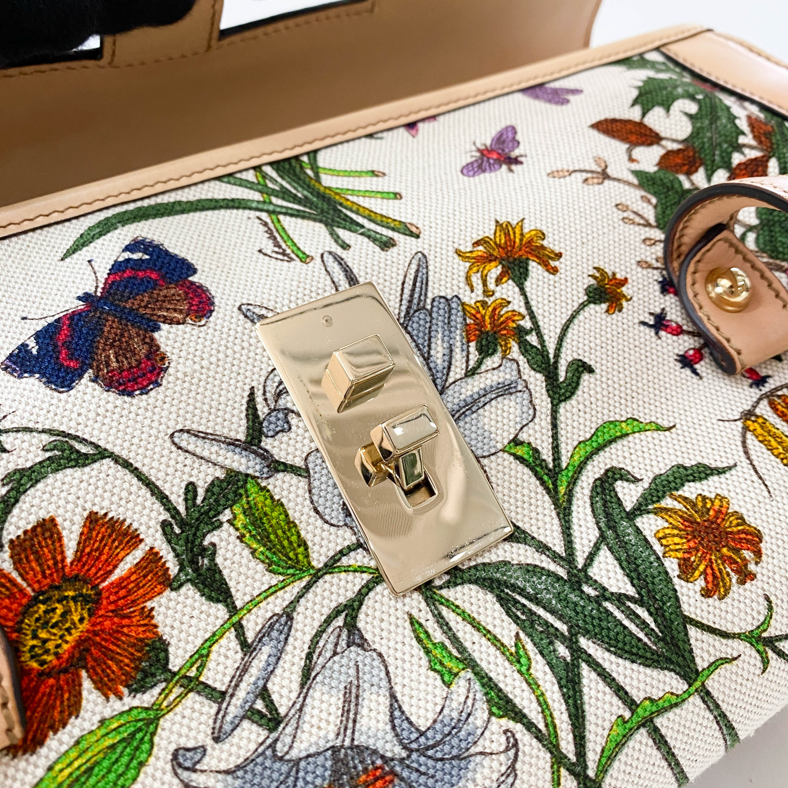 Bamboo Multi-colour Floral Canvas Bag