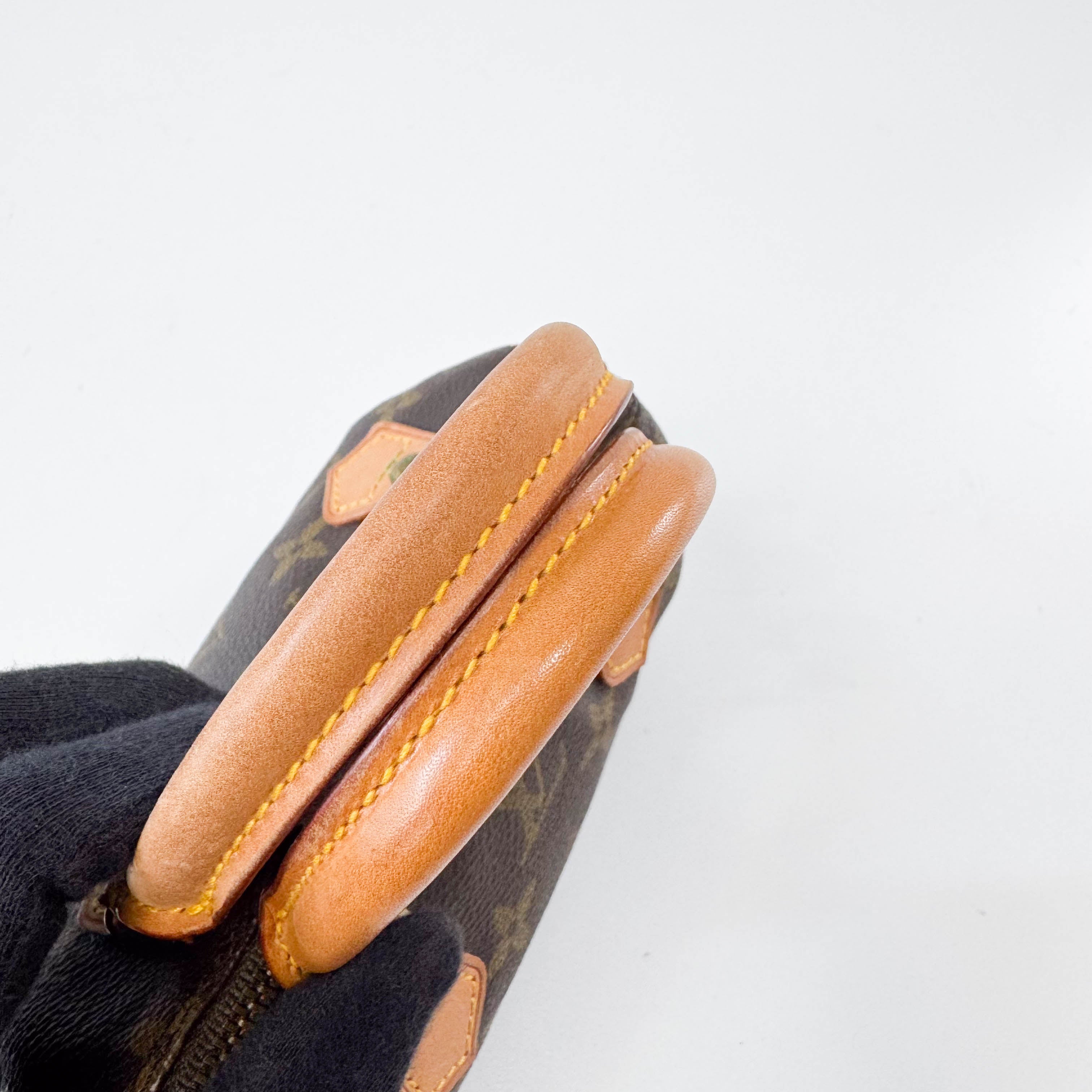 Mini Speedy Brown Monogram Leather Handbag